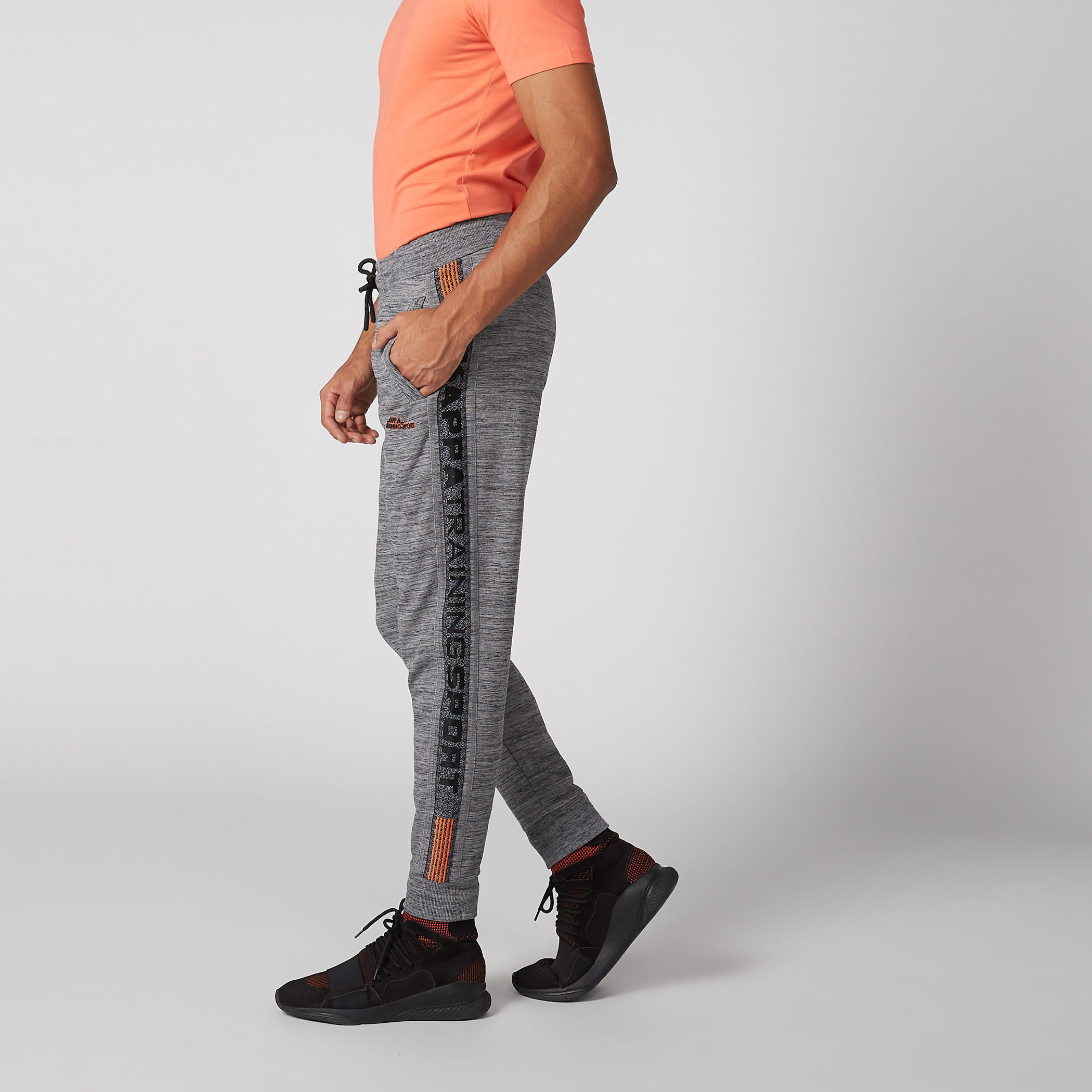 بنطال رياضي بطبعات ميلانج وجيوب من كابا-men-clothing-sportswearandactivewear-bottoms-image-3