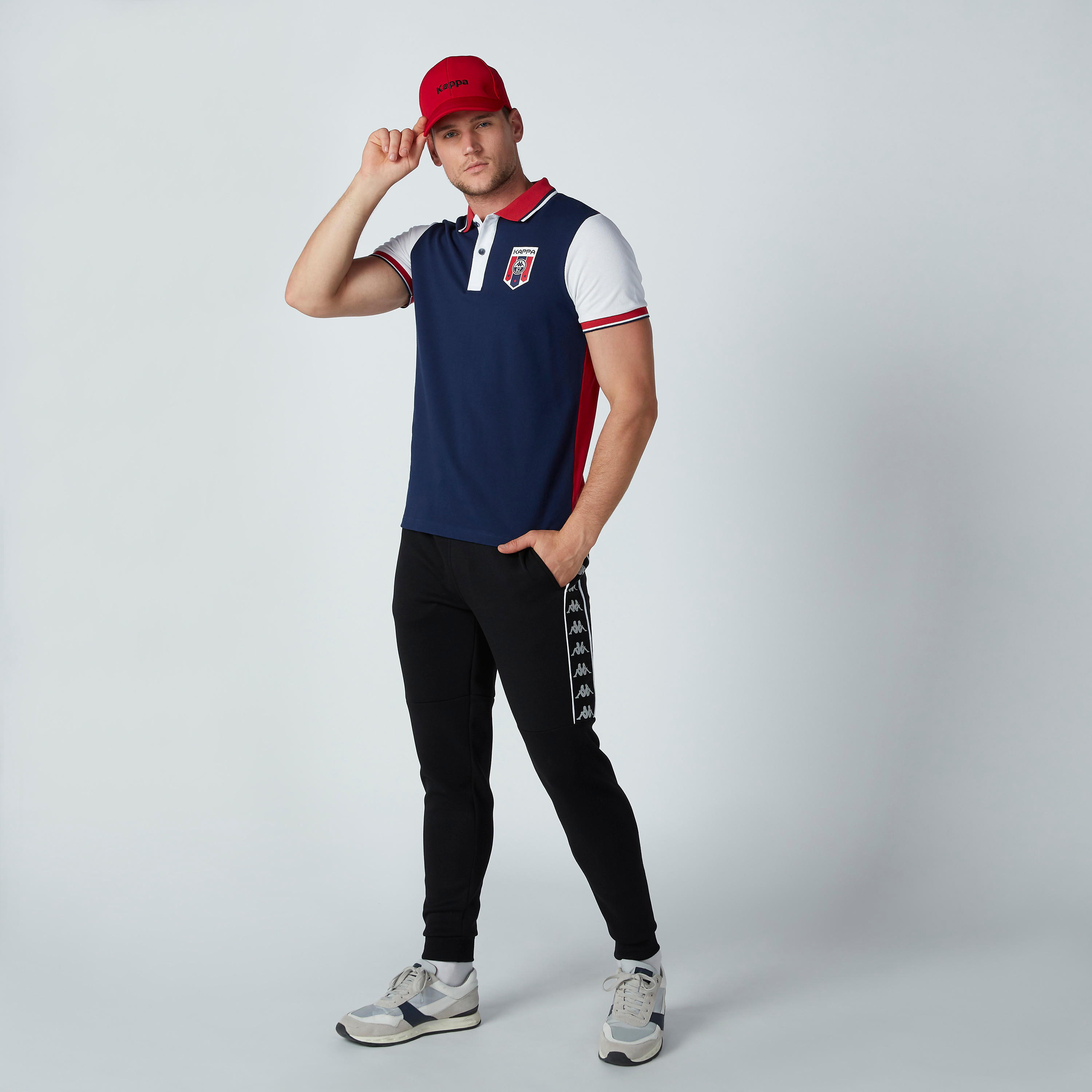 تيشيرت بياقة بولو وأكمام قصيرة وطبعات من كابا-men-clothing-tshirtsandpolos-polos-image-1
