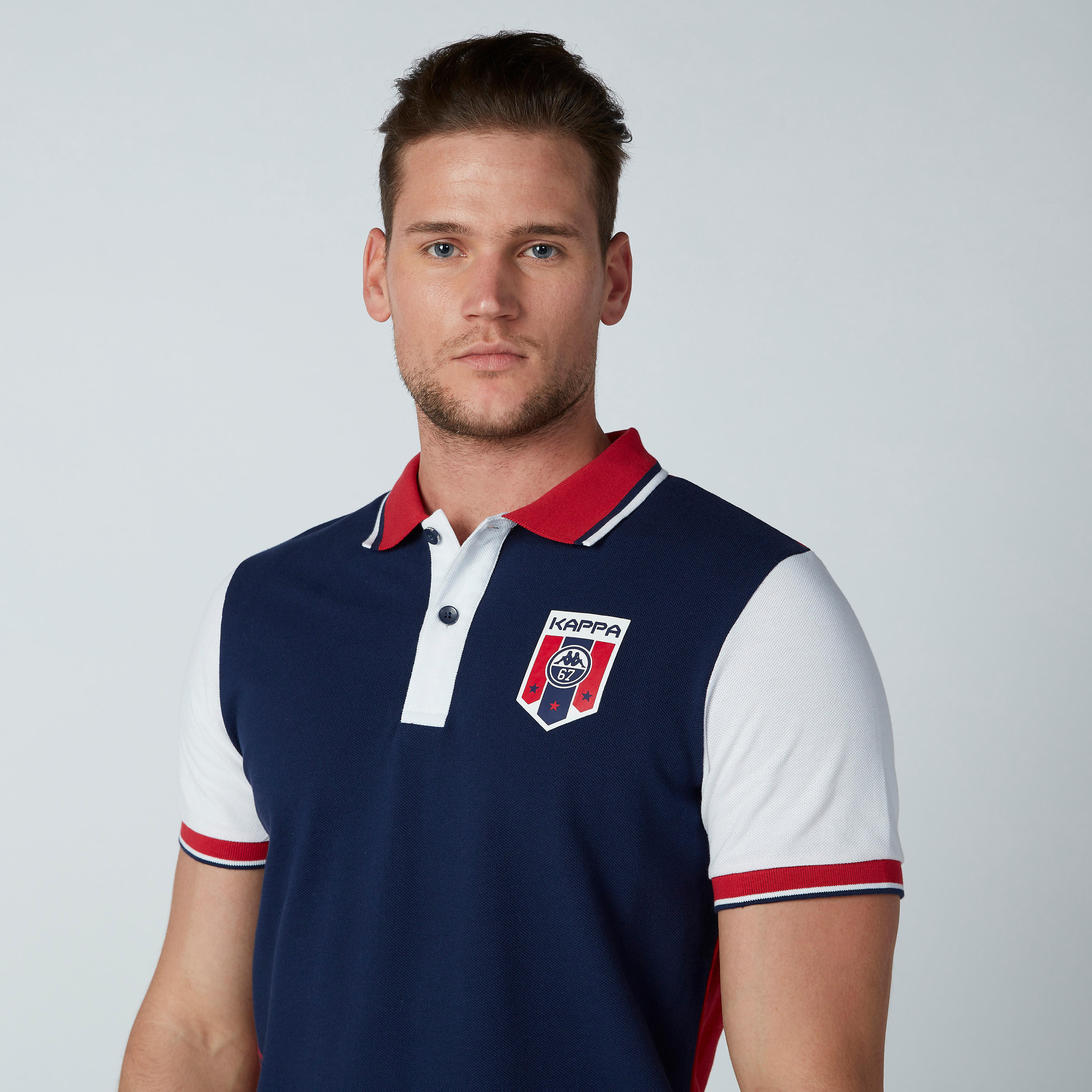 تيشيرت بياقة بولو وأكمام قصيرة وطبعات من كابا-men-clothing-tshirtsandpolos-polos-image-2