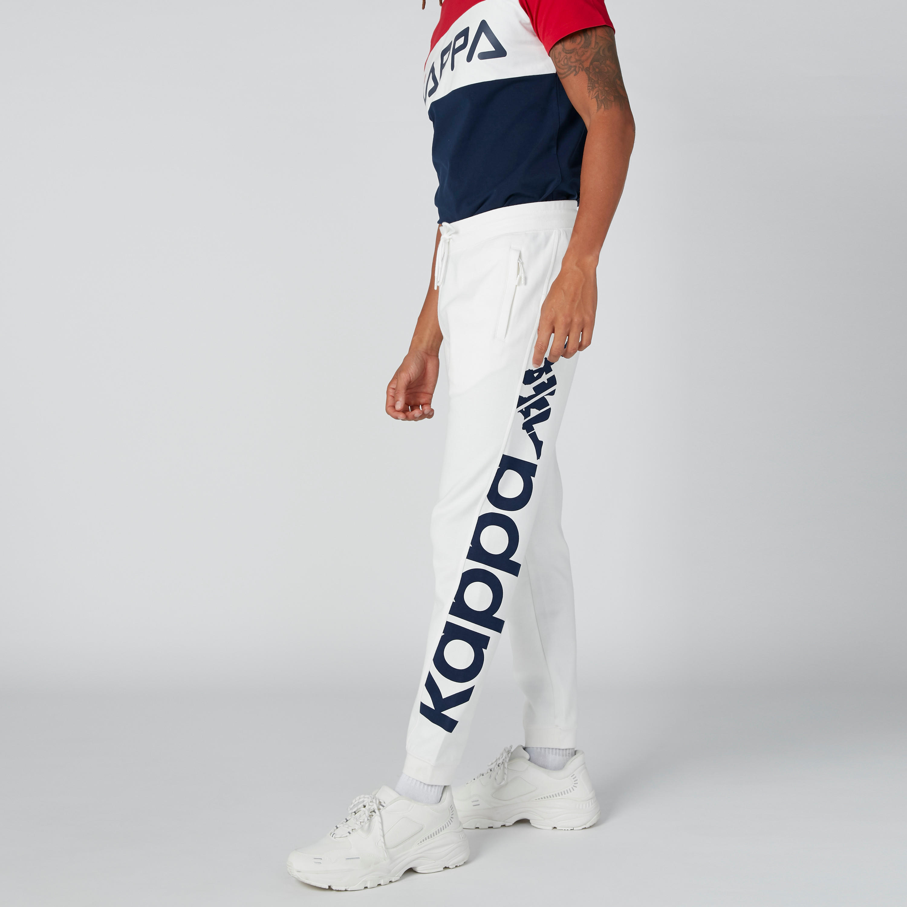 Kappa Printed Full Length Jog Pants with Drawstring-men-clothing-bottoms-joggers-image-1