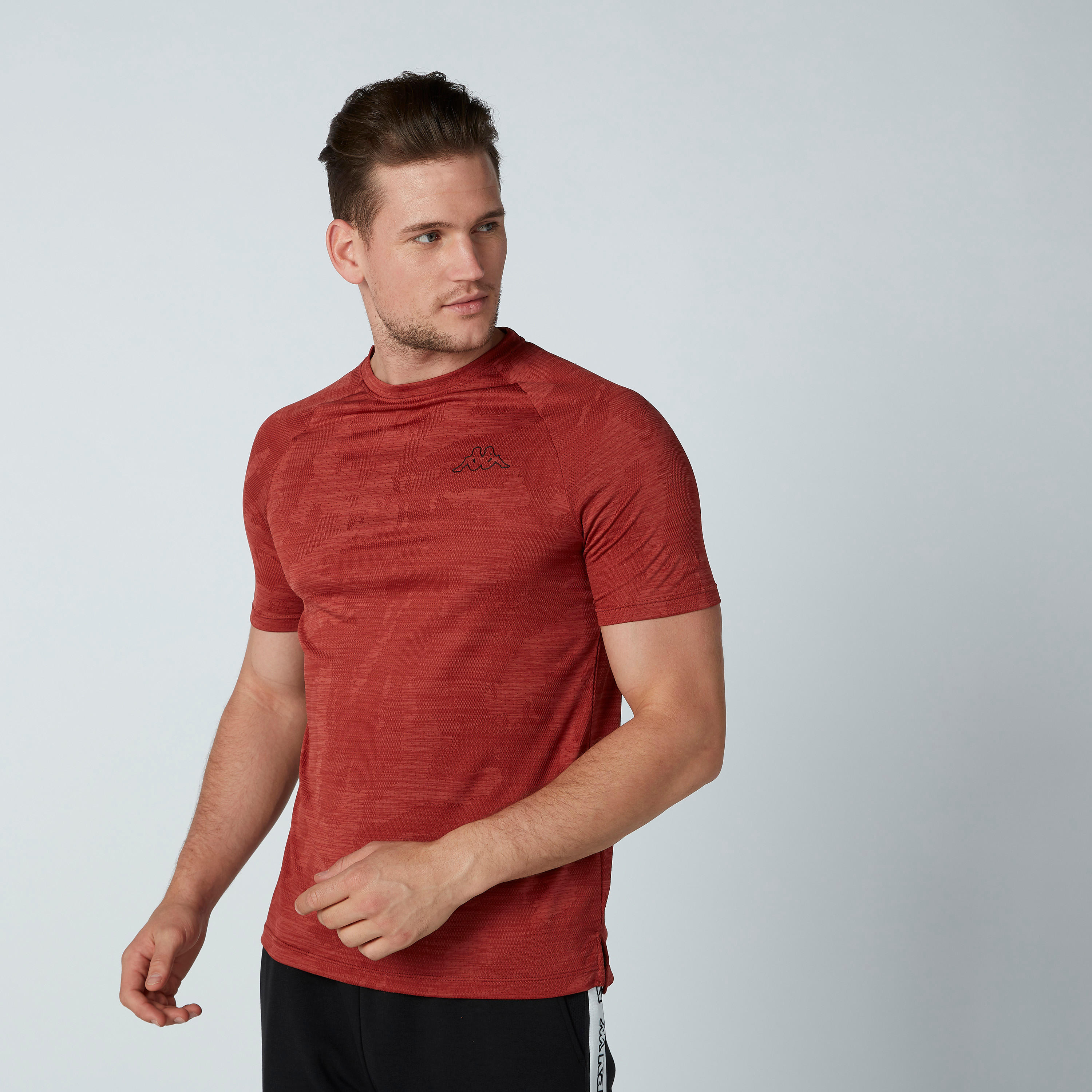 Kappa Solid T-shirt with Round Neck and Raglan Sleeves-men-clothing-tshirtsandpolos-tshirts-image-2