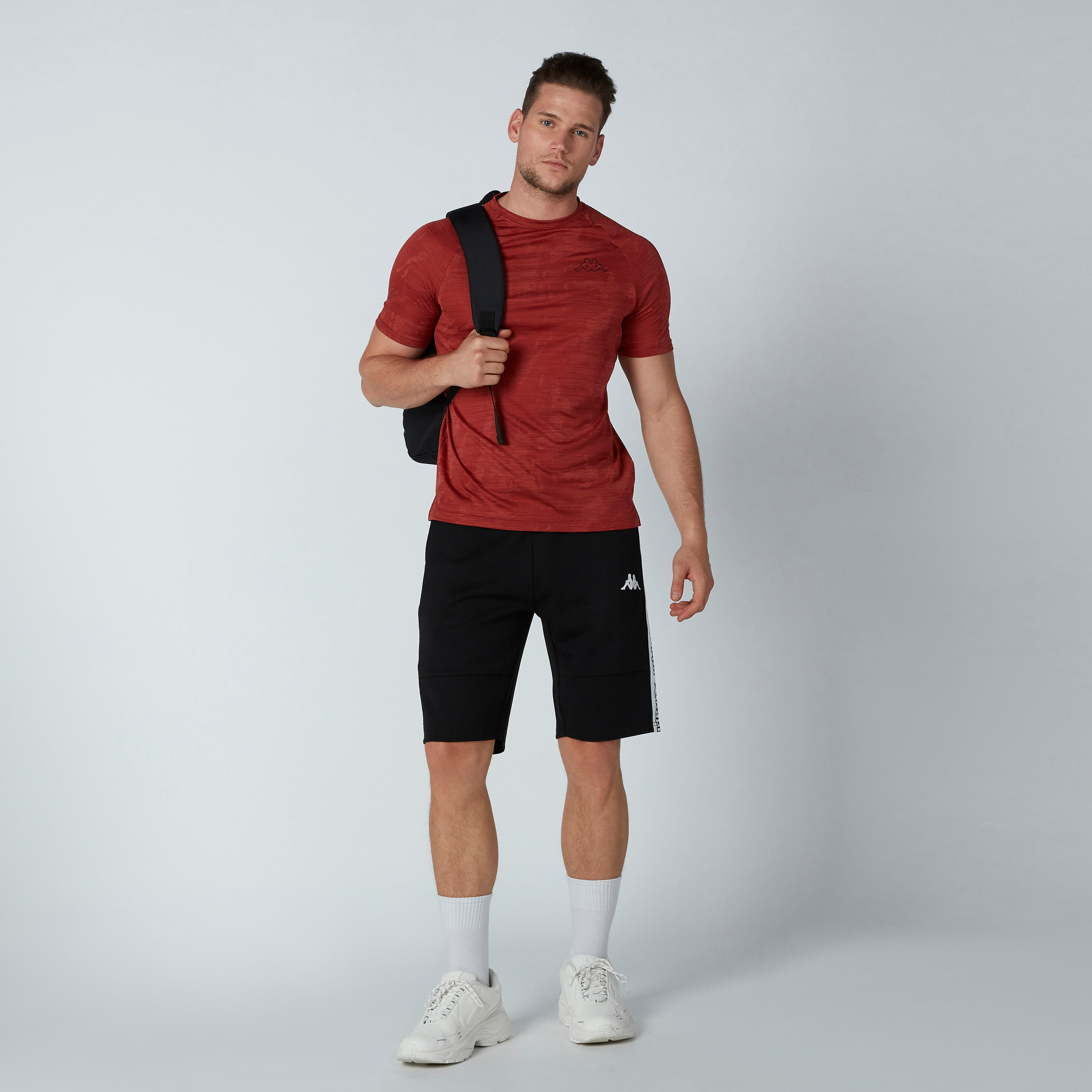 Kappa Solid T-shirt with Round Neck and Raglan Sleeves-men-clothing-tshirtsandpolos-tshirts-image-3