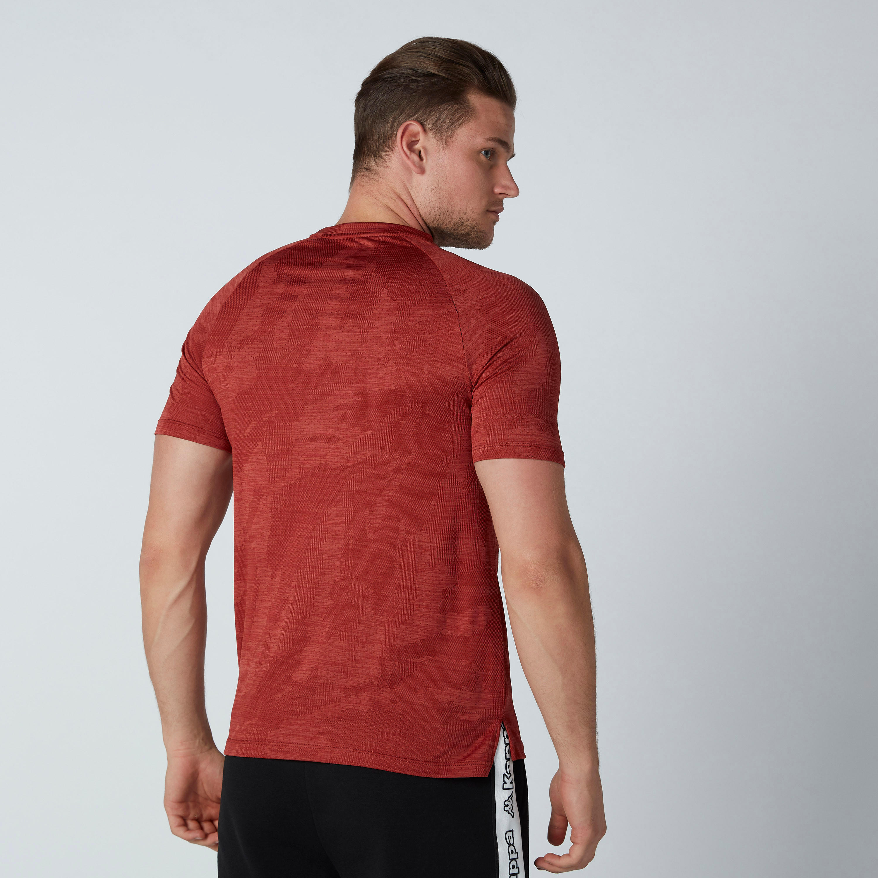 Kappa Solid T-shirt with Round Neck and Raglan Sleeves-men-clothing-tshirtsandpolos-tshirts-image-4