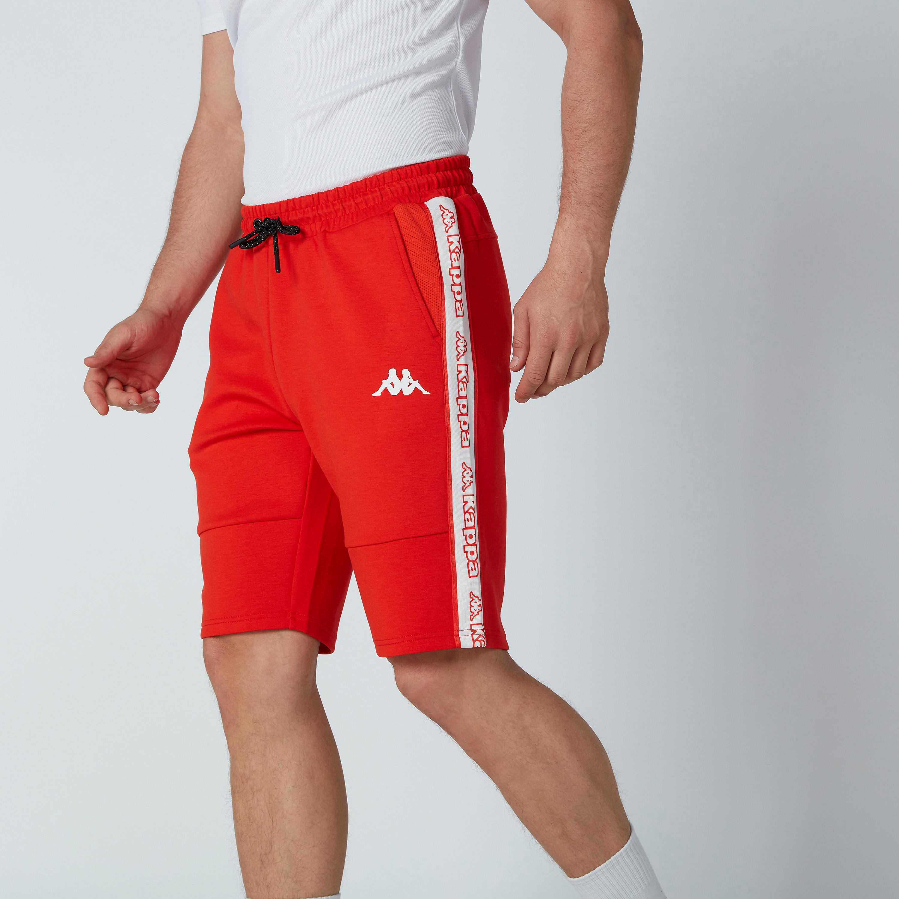 Kappa Printed Tape and Pocket Detail Shorts with Drawstring-men-clothing-bottoms-shorts-image-4