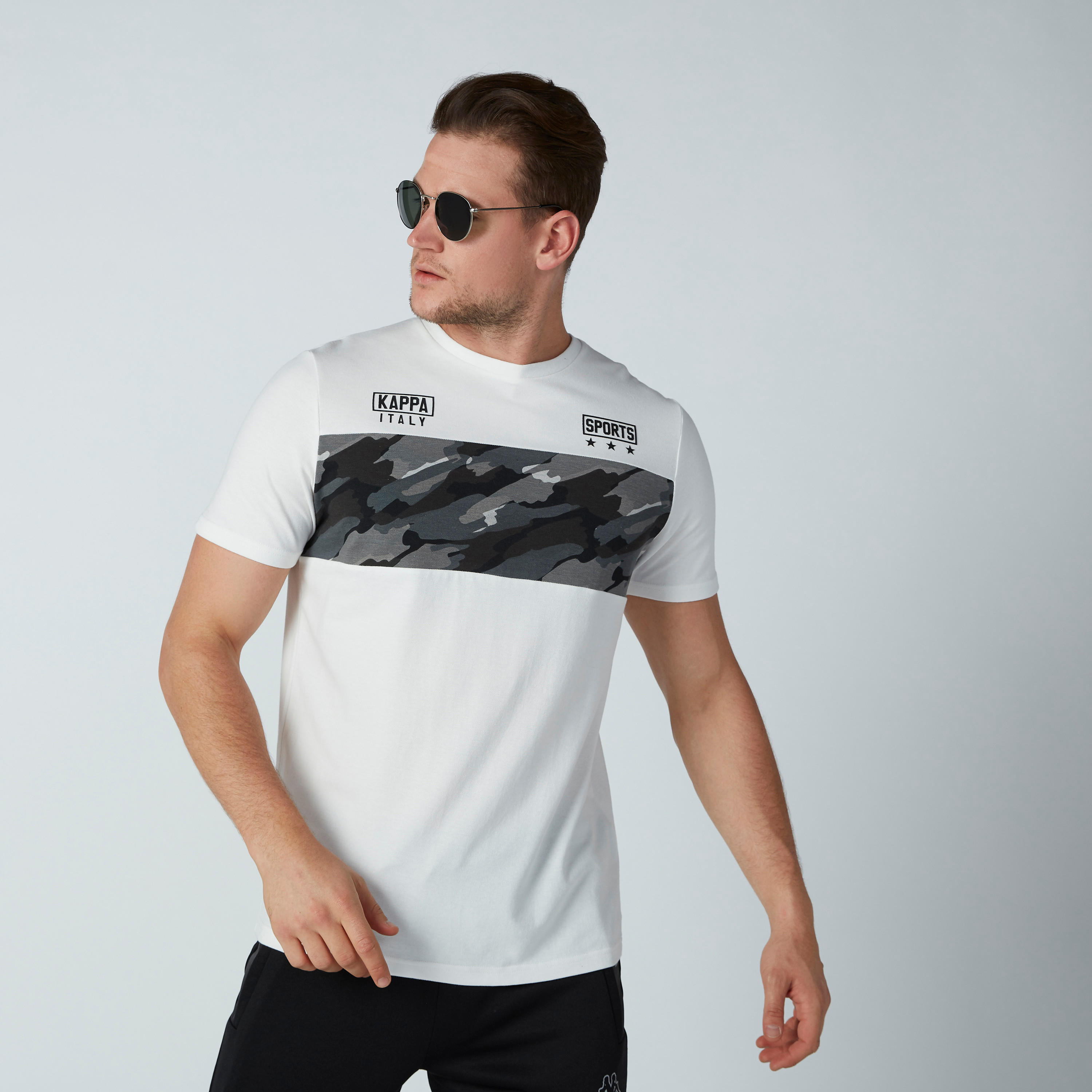 Kappa Camouflage Printed T-shirt with Short Sleeves-men-clothing-tshirtsandpolos-tshirts-image-1