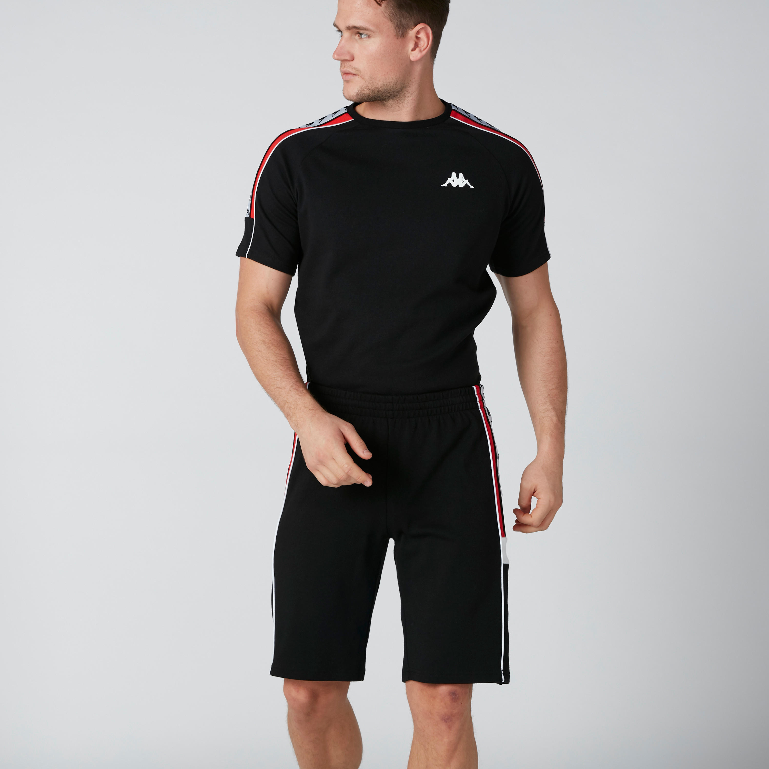 Kappa Tape and Pocket Detail Shorts with Elasticised Waistband-men-clothing-sportswearandactivewear-bottoms-image-4
