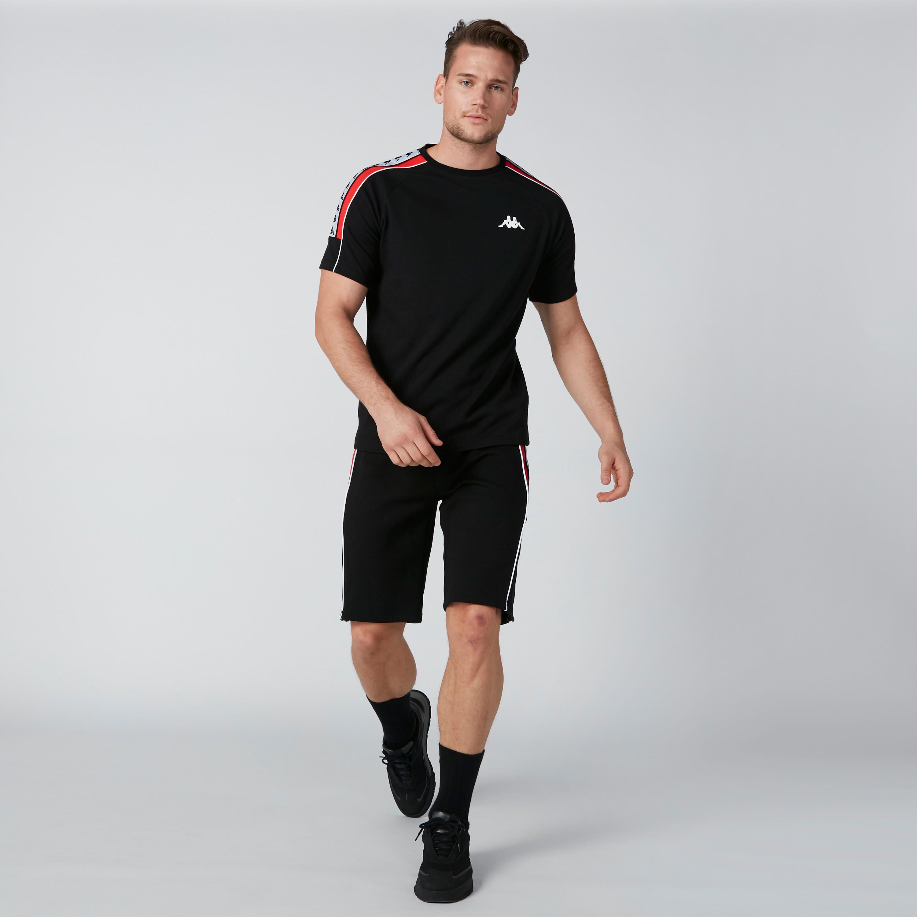 Kappa Tape and Pocket Detail Shorts with Elasticised Waistband-men-clothing-sportswearandactivewear-bottoms-image-5