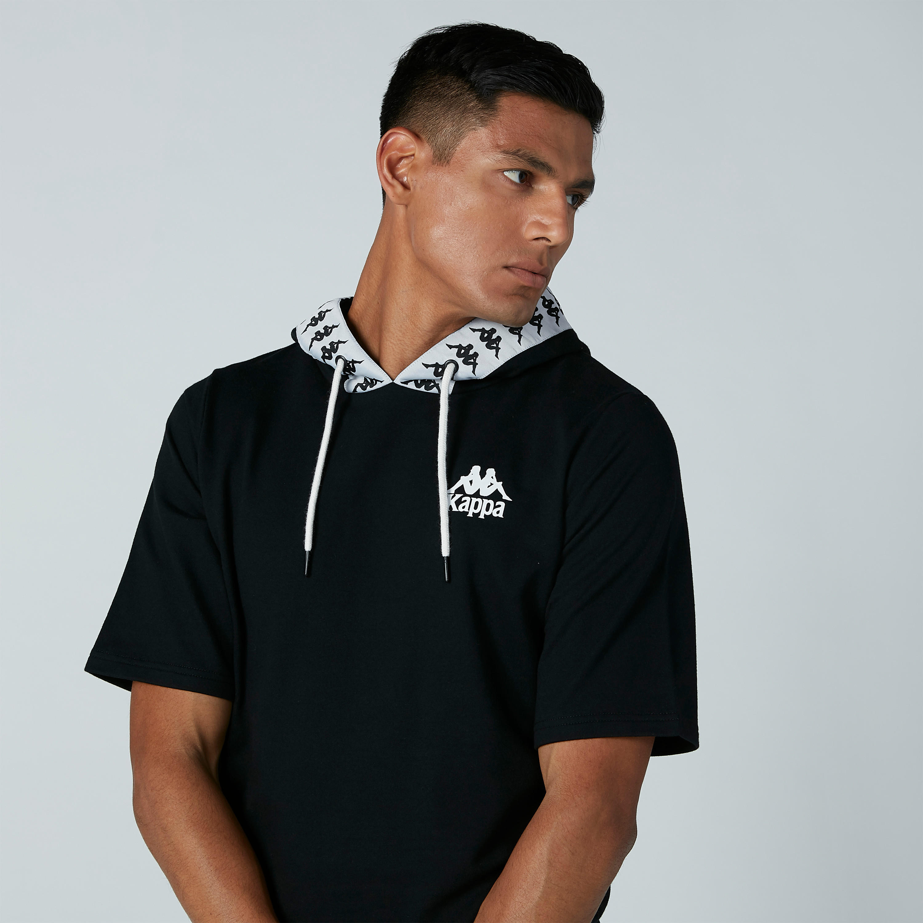 هودي بأكمام قصيرة وشريطة من كابا-men-clothing-tshirtsandpolos-tshirts-image-5