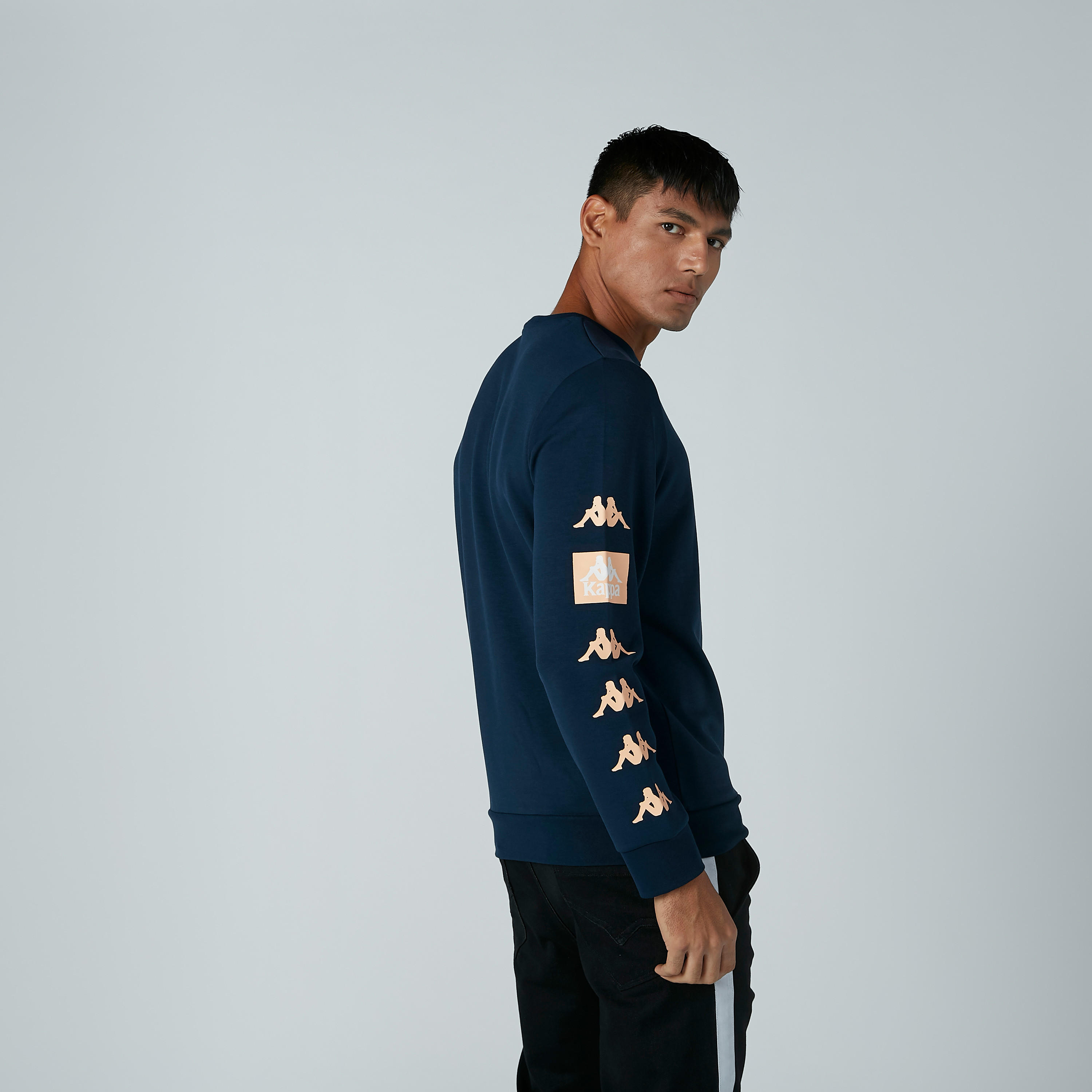 Kappa Printed Sweatshirt with Long Sleeves and Round Neck-men-winterwear-hoodiesandsweatshirts-image-4