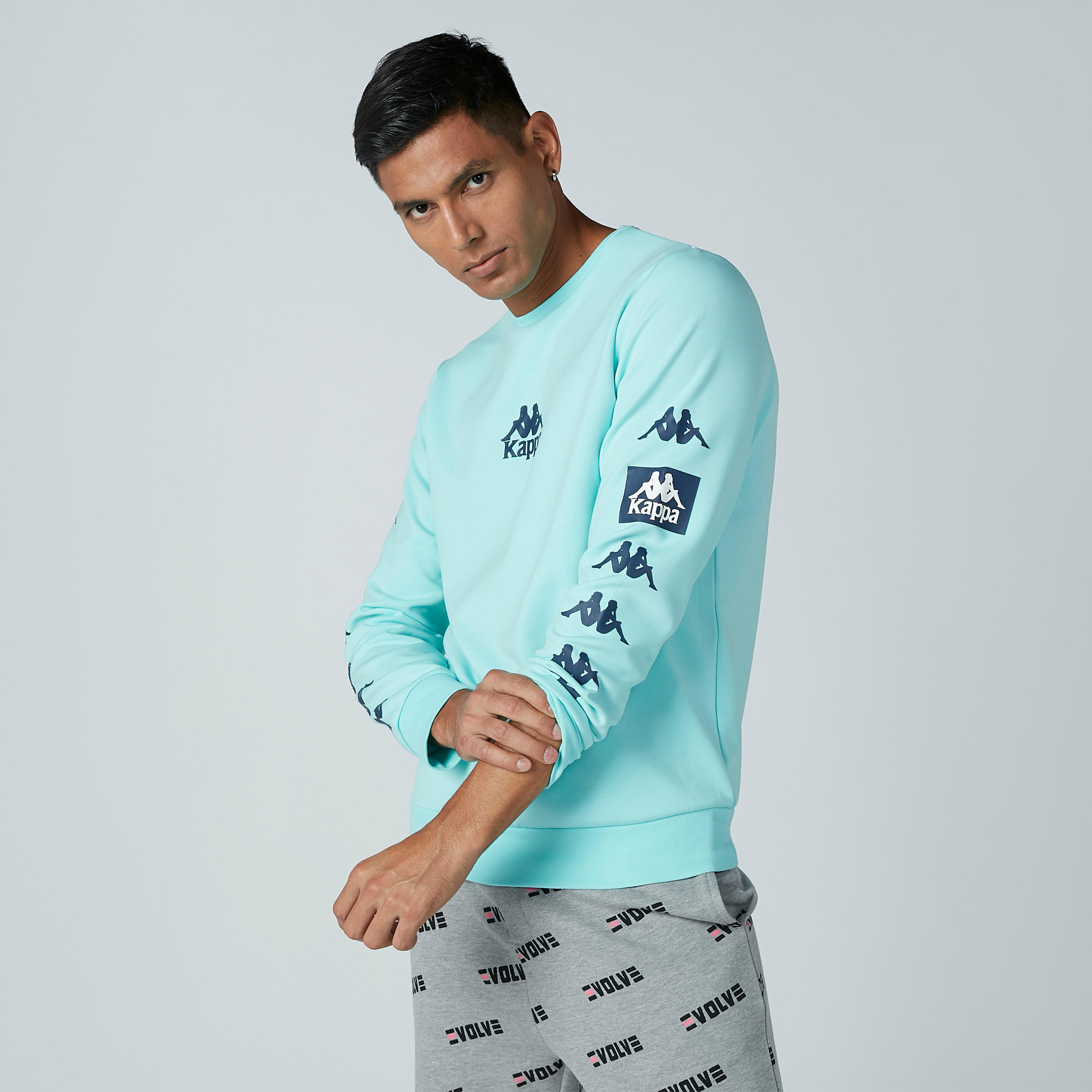 Kappa Printed Sweatshirt with Long Sleeves-men-winterwear-hoodiesandsweatshirts-image-2