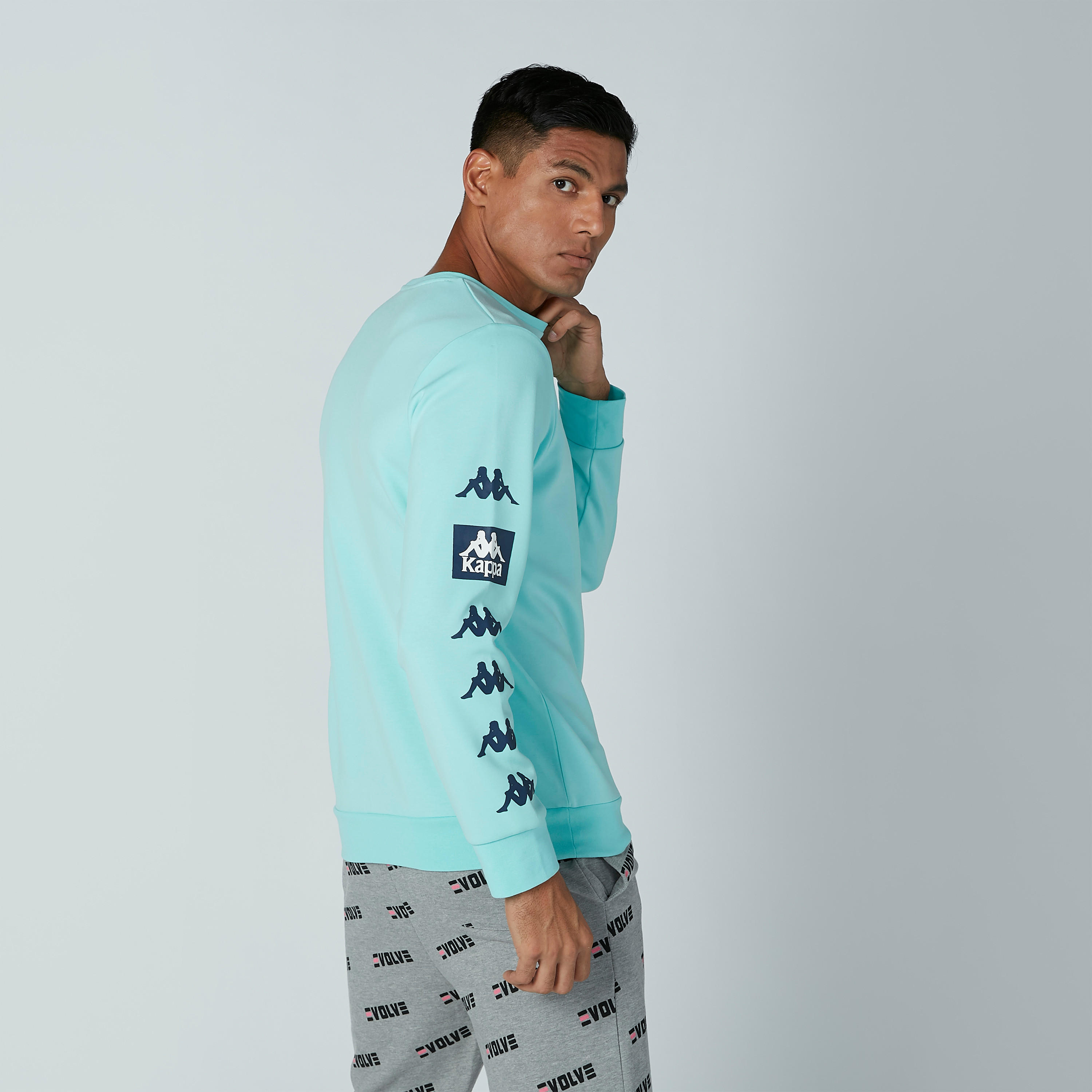 Kappa Printed Sweatshirt with Long Sleeves-men-winterwear-hoodiesandsweatshirts-image-4