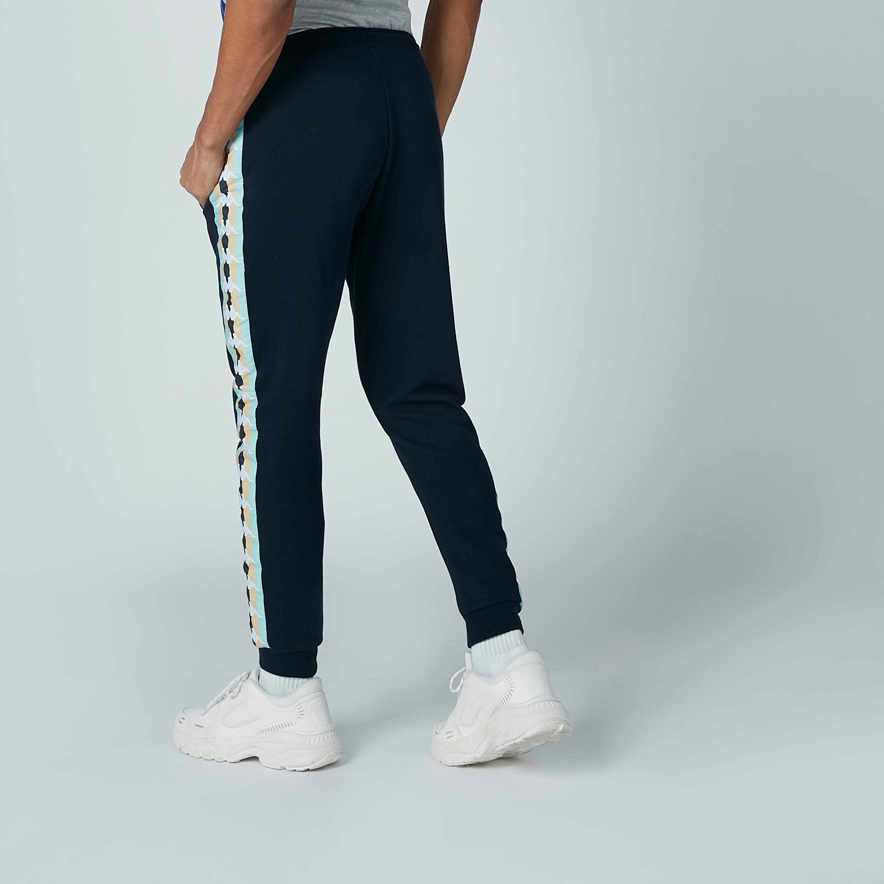 Kappa Printed Side Tape Detail Jog Pants with Drawstring-men-clothing-bottoms-joggers-image-4