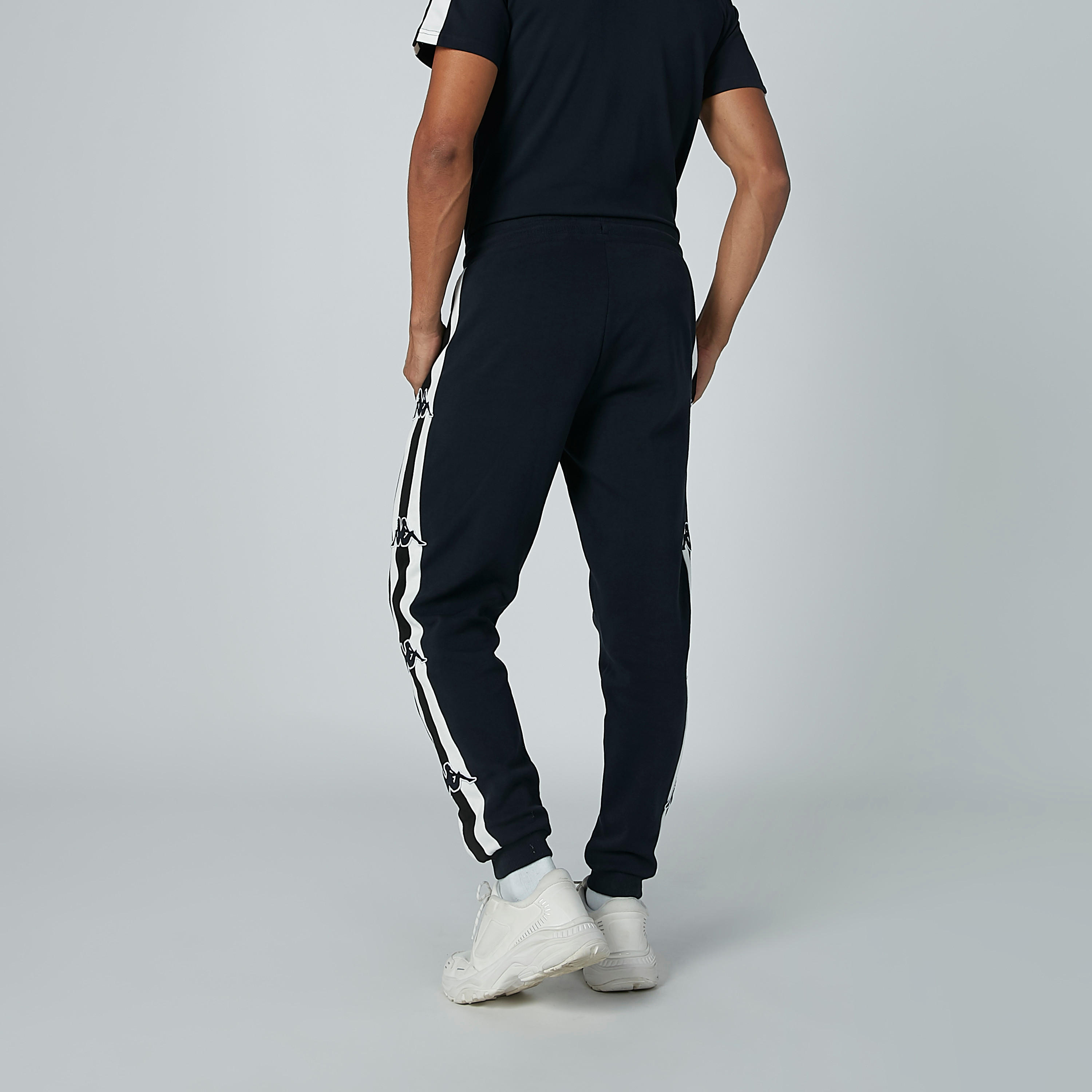 بنطال رياضي بجيوب وشريطة وطبعات من كابا-men-clothing-bottoms-joggers-image-4