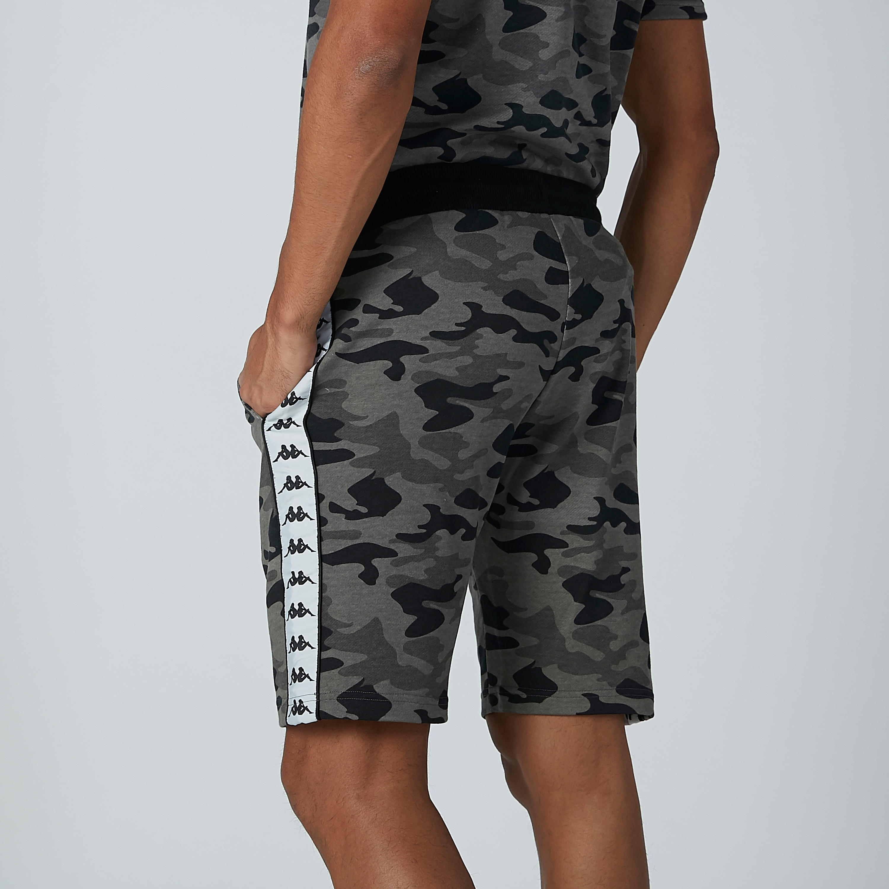 Kappa Printed Shorts with Tape Detail and Pockets-men-clothing-bottoms-shorts-image-3