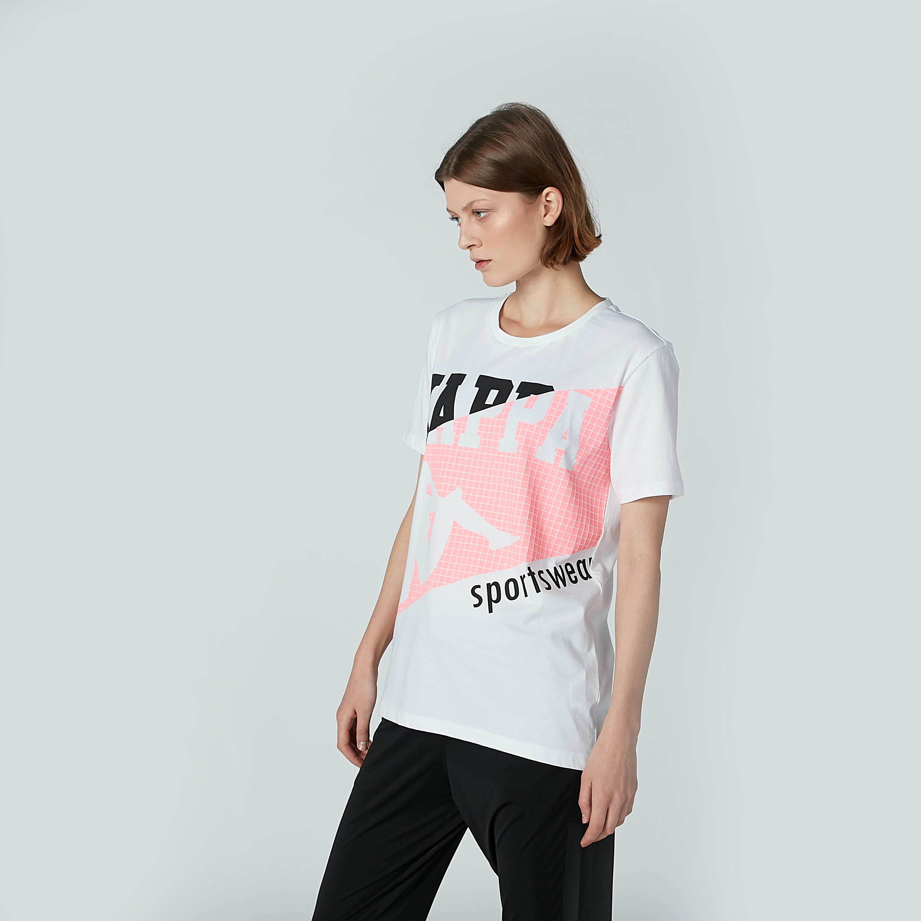 تيشيرت بياقة مستديرة وأكمام قصيرة وطبعات من كابا-women-clothing-sportswearandactivewear-tshirtsandvests-image-2