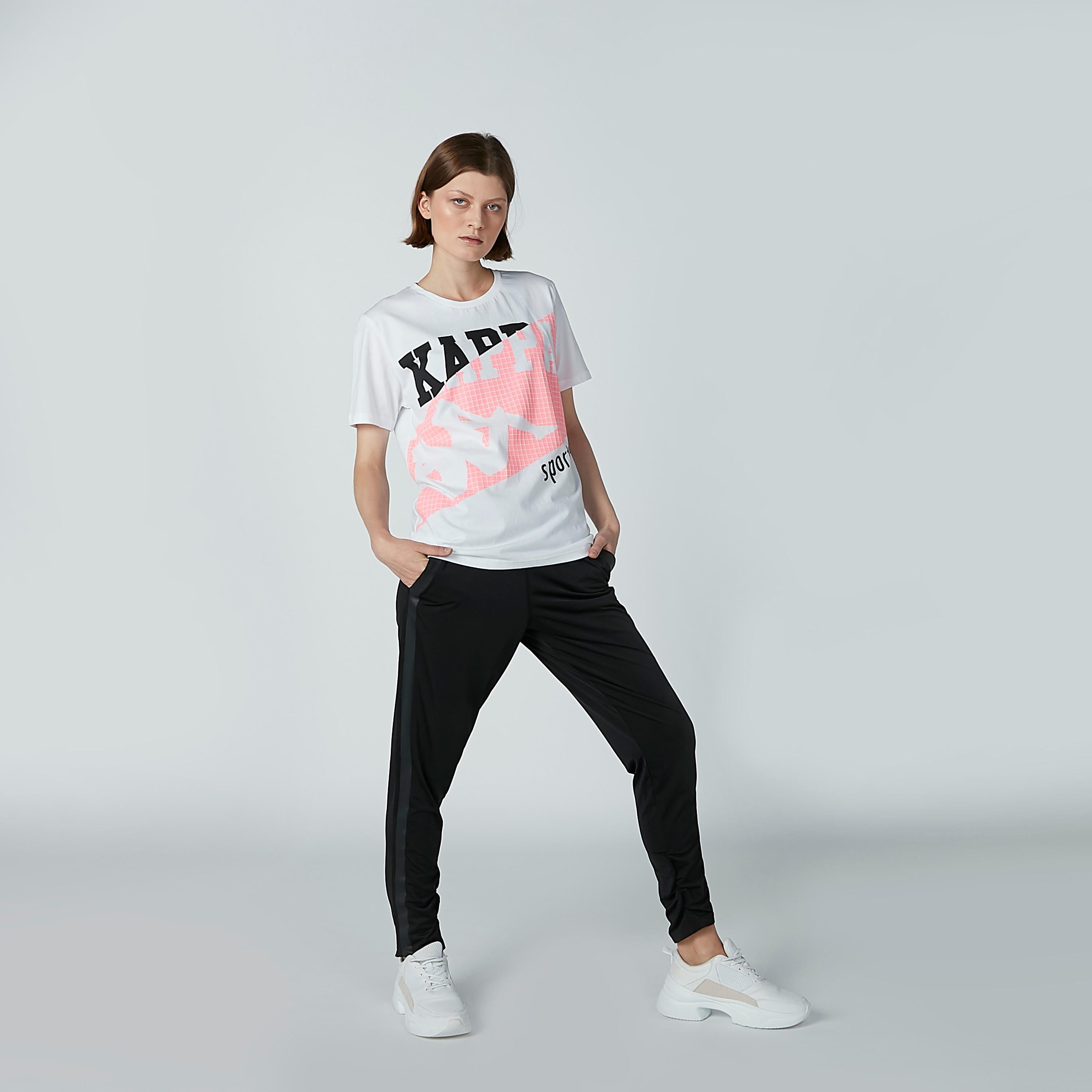 تيشيرت بياقة مستديرة وأكمام قصيرة وطبعات من كابا-women-clothing-sportswearandactivewear-tshirtsandvests-image-3