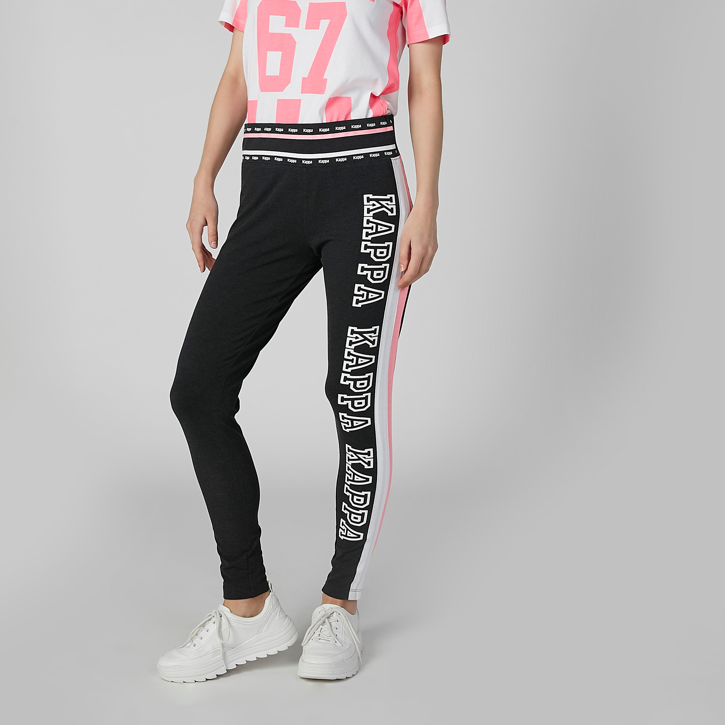 بنطال ليقنز بشريطة وطبعات من كابا-women-clothing-bottoms-leggings-image-1