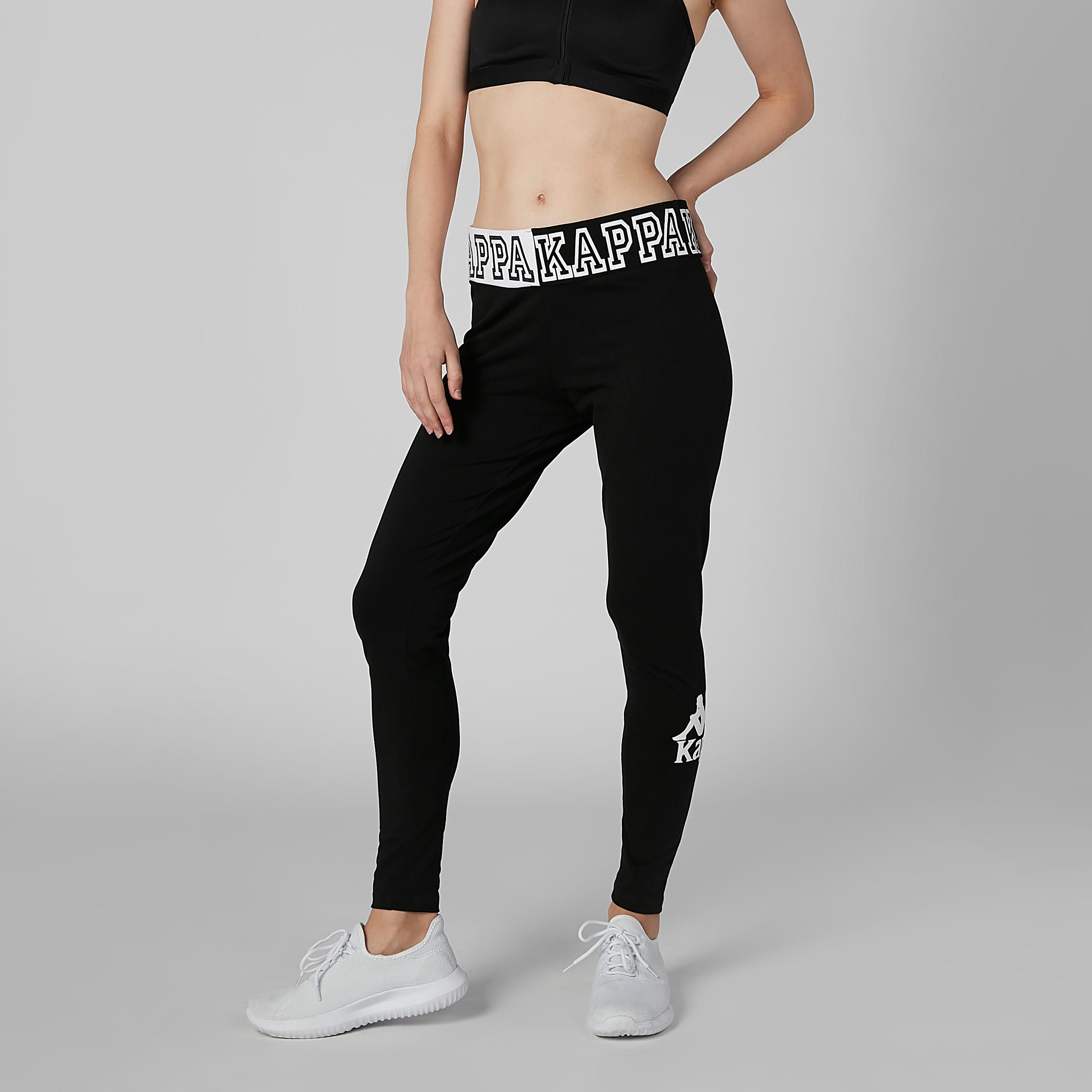 بنطال ليقنز طويل محبوك بخصر مطاطي بطبعات من كابا-women-clothing-bottoms-leggings-image-1