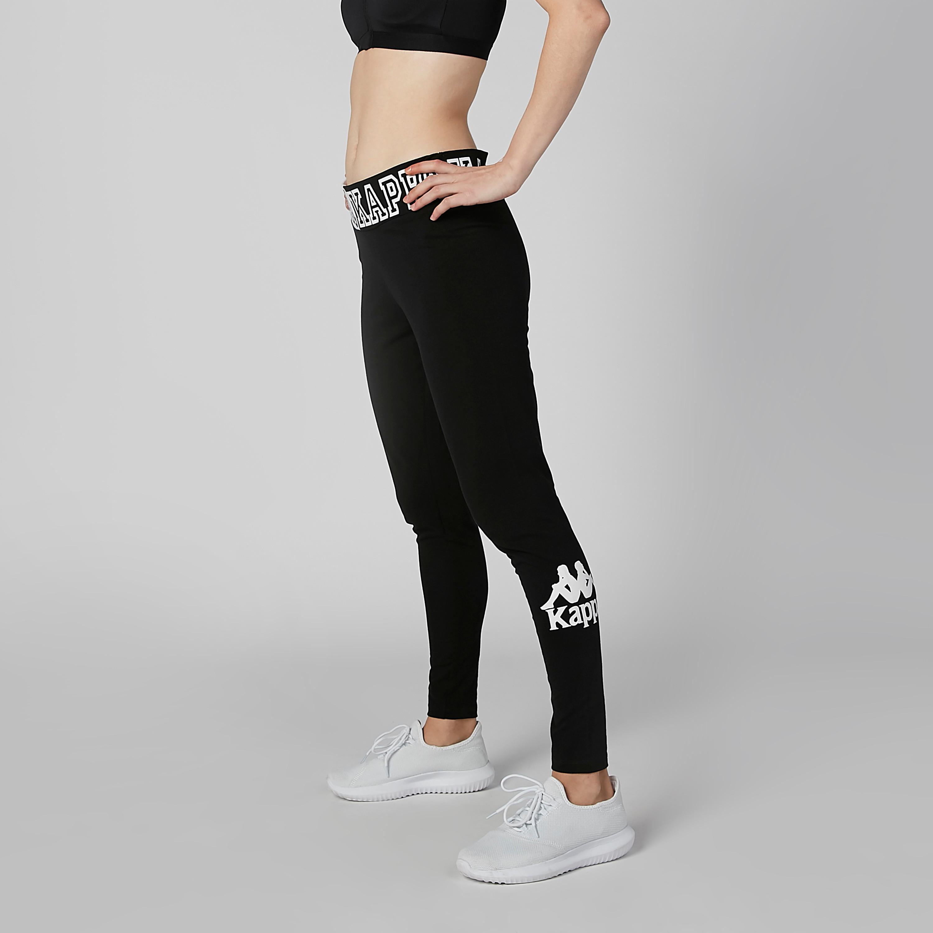 بنطال ليقنز طويل محبوك بخصر مطاطي بطبعات من كابا-women-clothing-bottoms-leggings-image-3