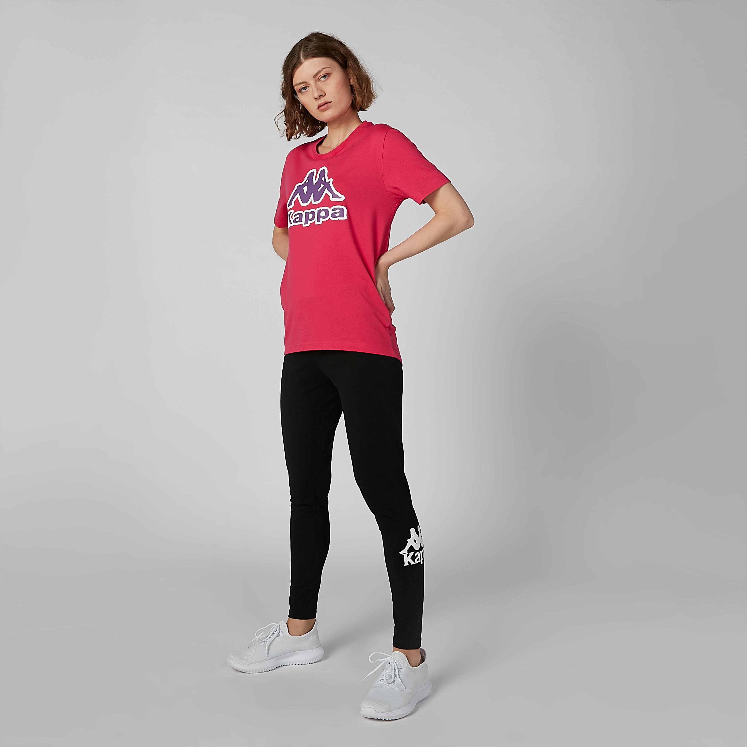 بنطال ليقنز طويل محبوك بخصر مطاطي بطبعات من كابا-women-clothing-bottoms-leggings-image-4