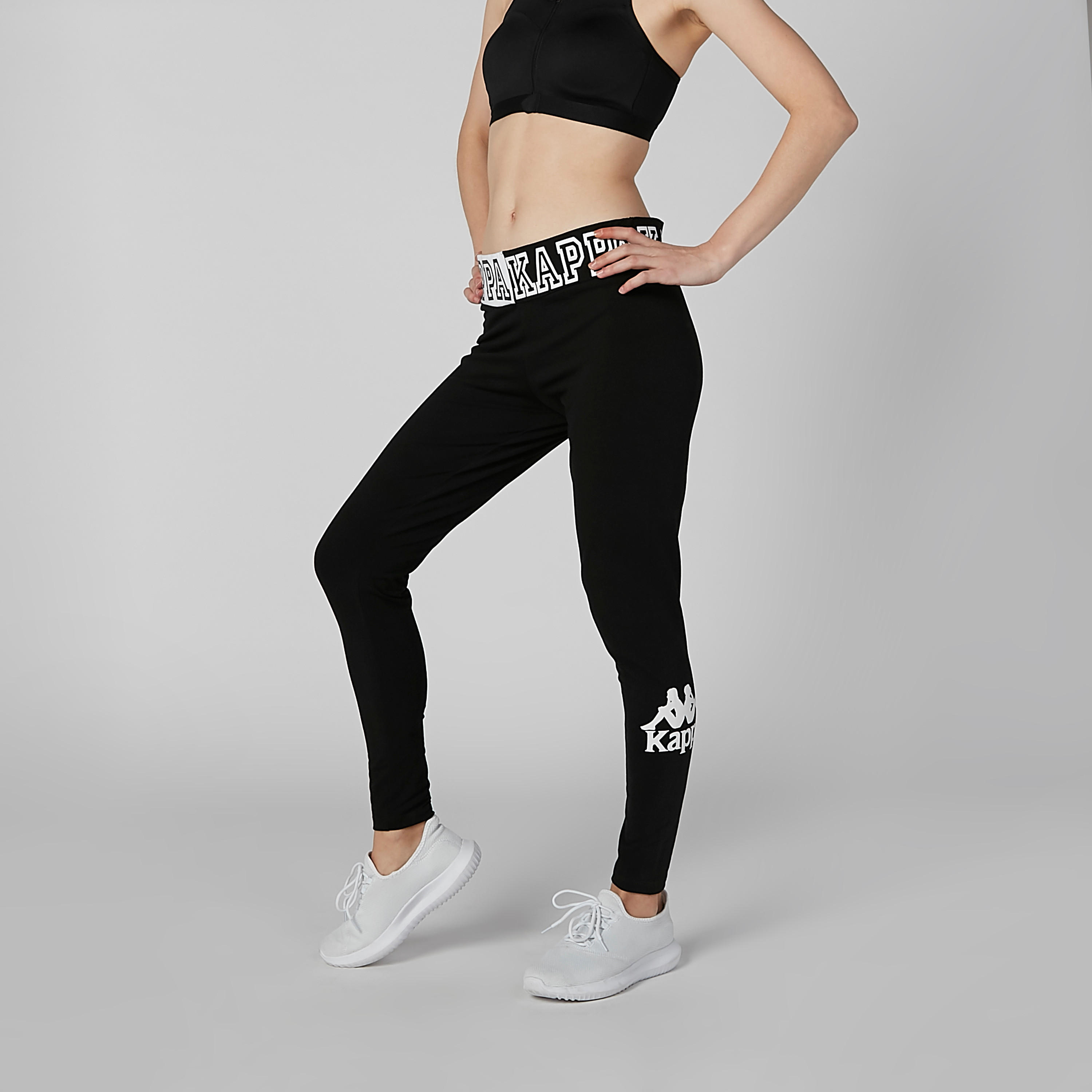 بنطال ليقنز طويل محبوك بخصر مطاطي بطبعات من كابا-women-clothing-bottoms-leggings-image-5