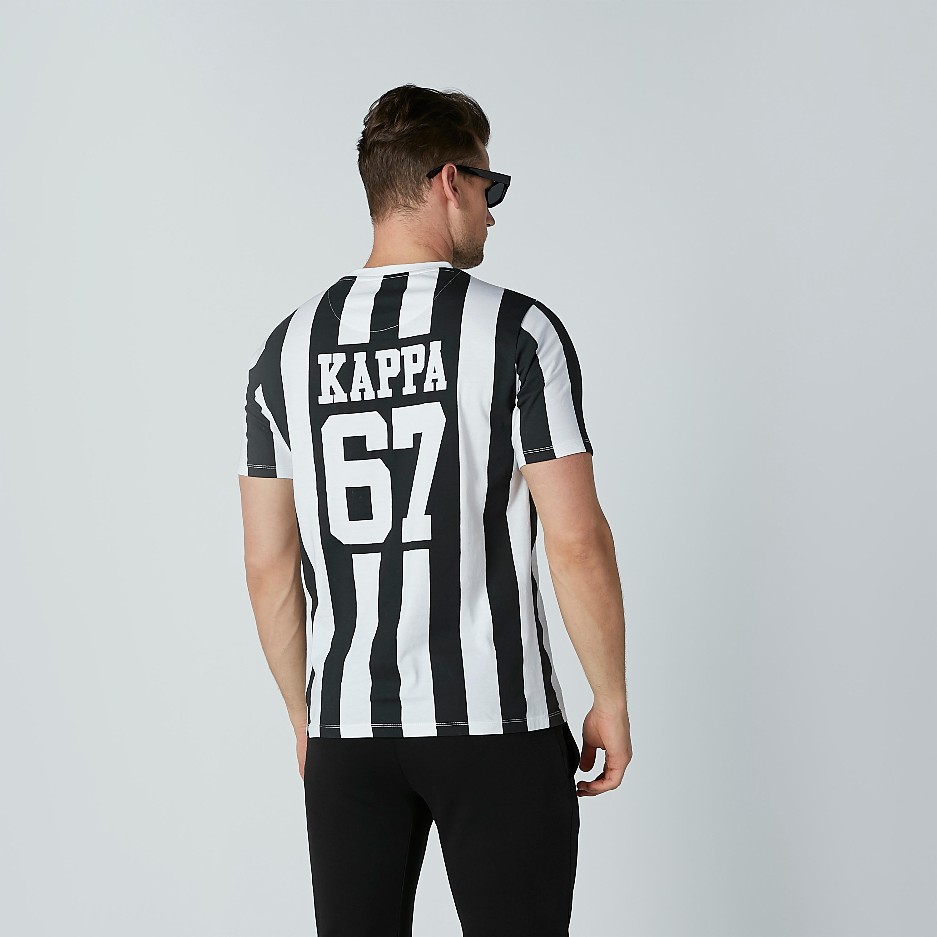 تيشيرت مقلّم بياقة مستديرة وأكمام قصيرة من كابا-men-clothing-tshirtsandpolos-tshirts-image-3