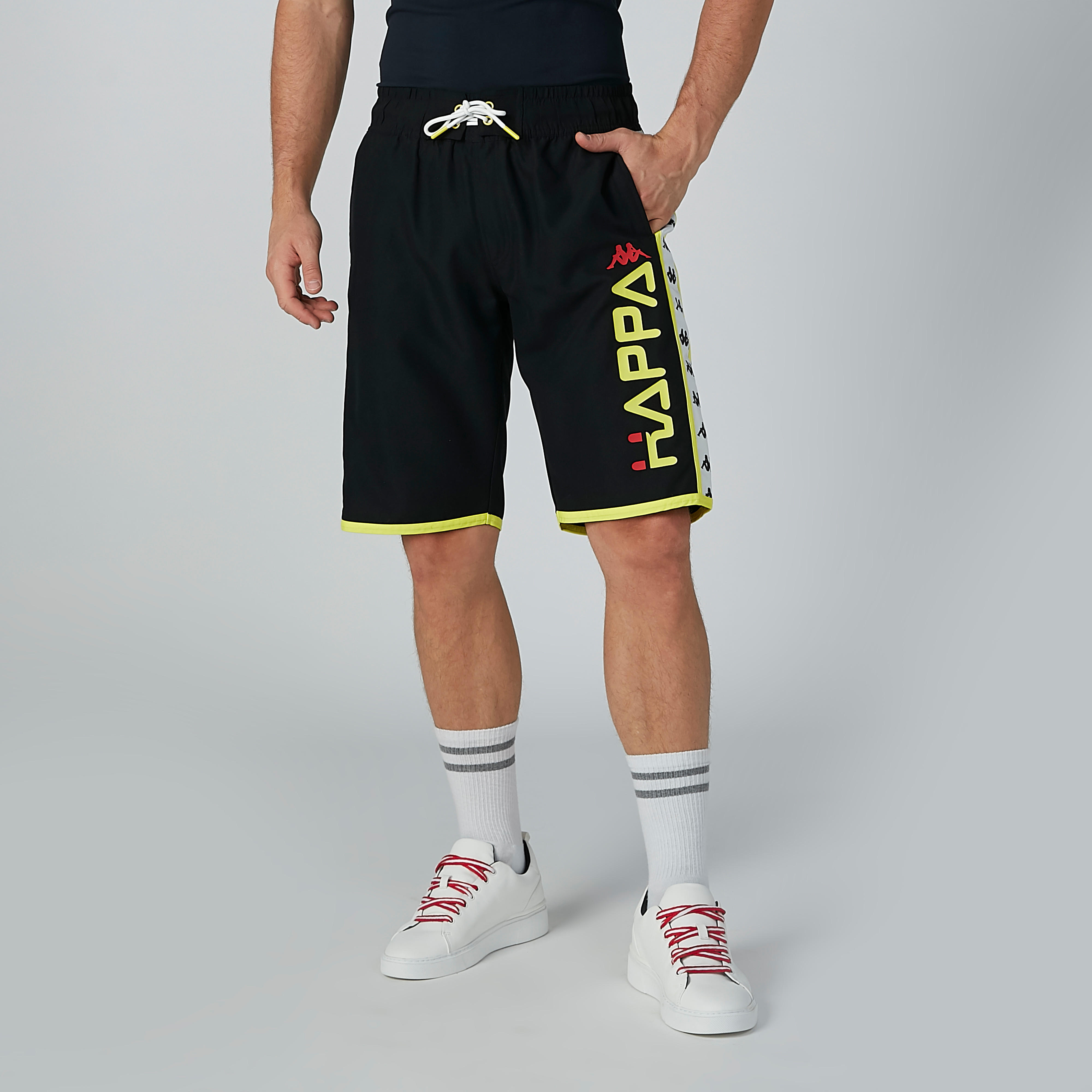 شورت برباط وجيوب وطبعات من كابا-men-clothing-bottoms-shorts-image-1