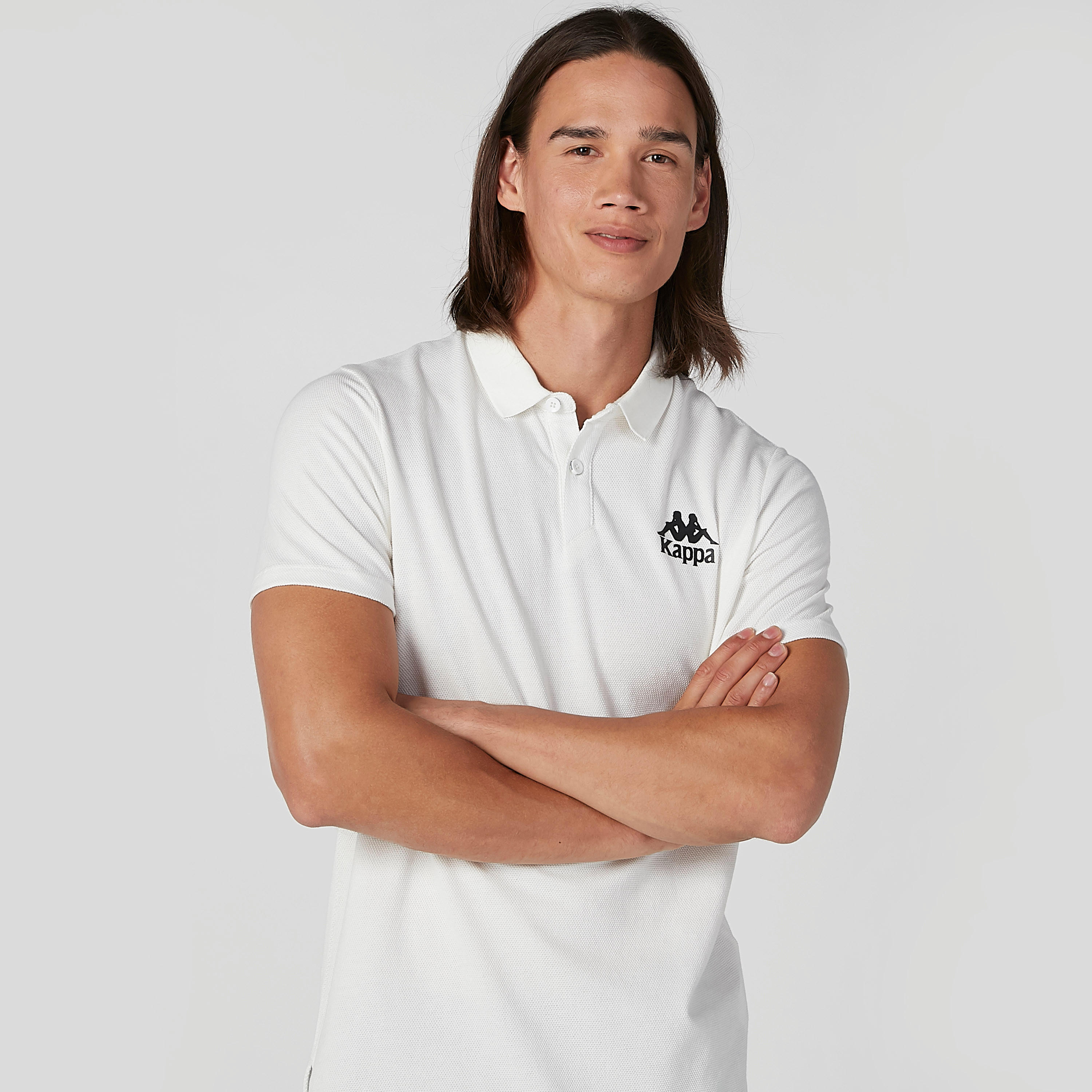 تيشيرت سادة بياقة بولو وأكمام قصيرة من كابا-men-clothing-tshirtsandpolos-polos-image-2