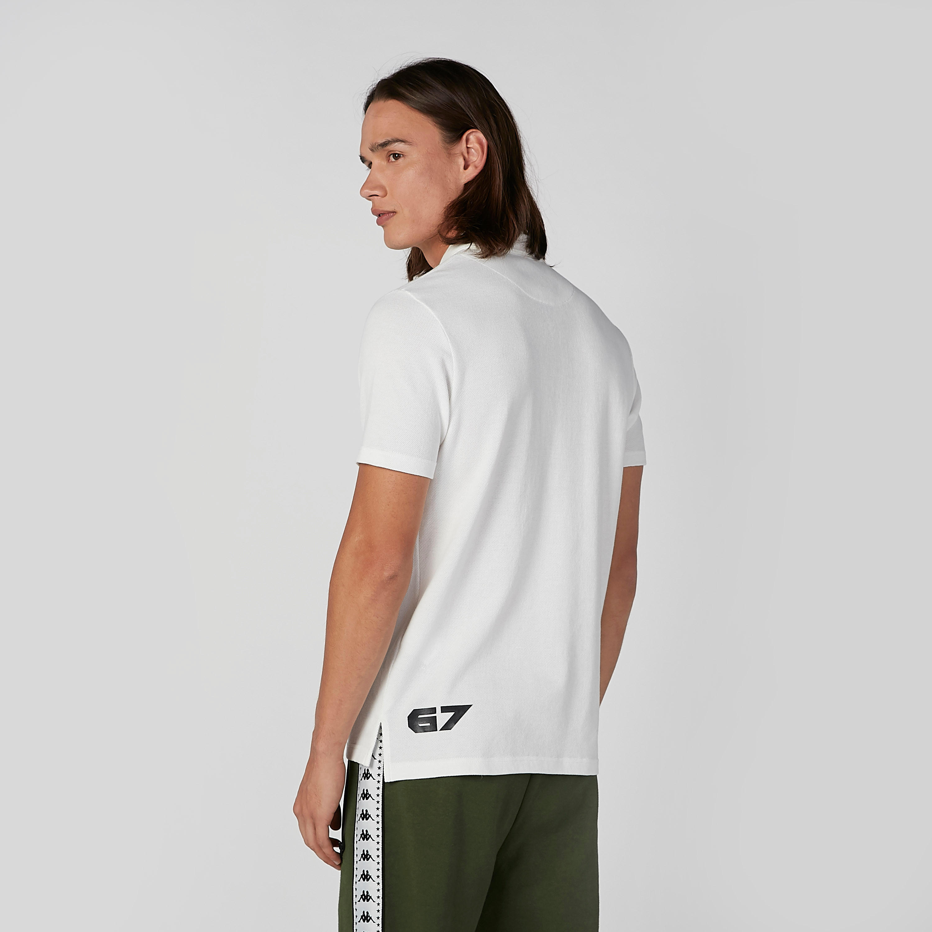 تيشيرت سادة بياقة بولو وأكمام قصيرة من كابا-men-clothing-tshirtsandpolos-polos-image-4
