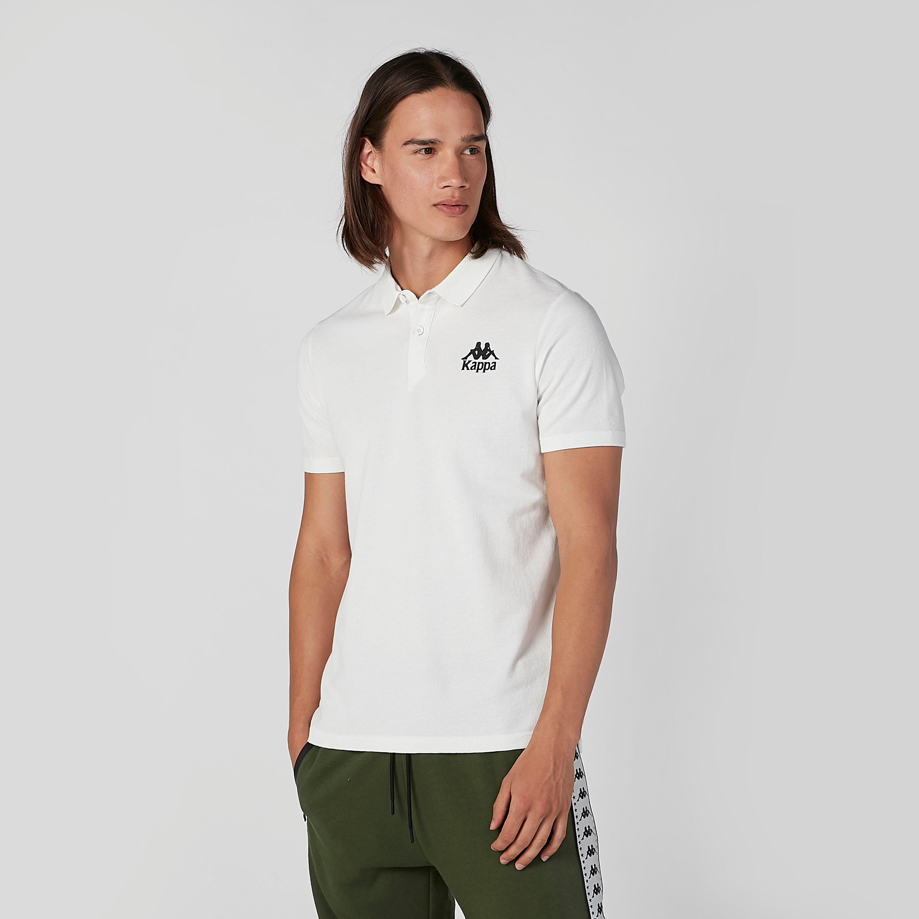 تيشيرت سادة بياقة بولو وأكمام قصيرة من كابا-men-clothing-tshirtsandpolos-polos-image-1