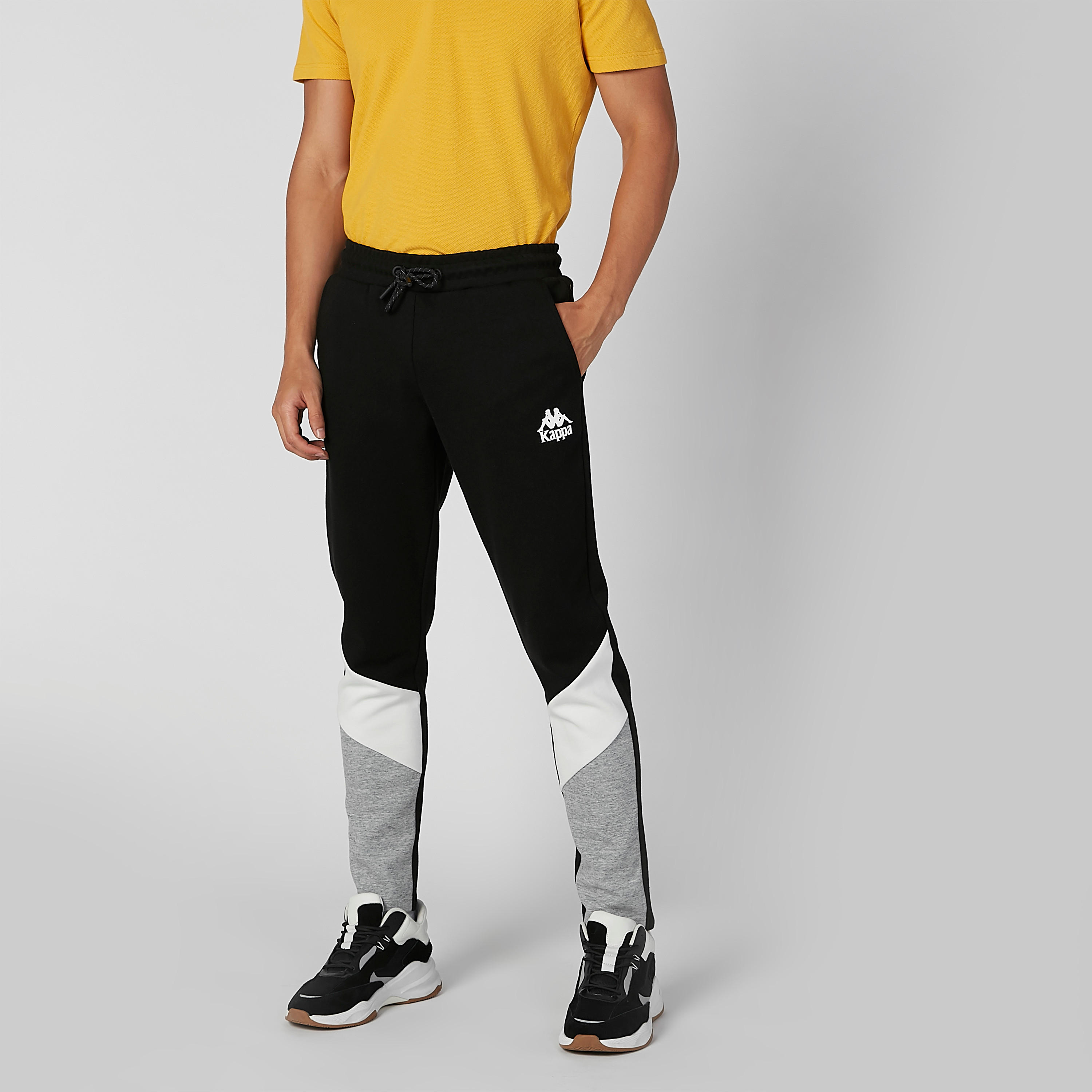بنطال بنمط كتل الألوان برباط وجيوب من كابا-men-clothing-bottoms-trousersandchinos-trousers-image-2