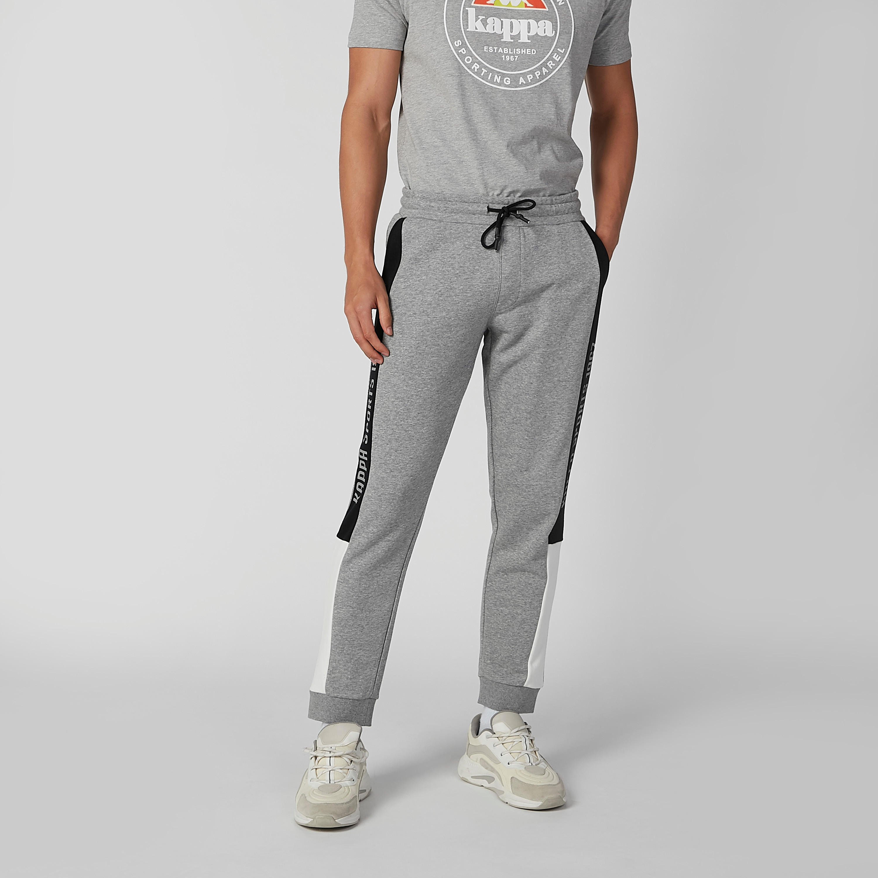 بنطلون رياضي طويل برباط وجيوب وطبعات من كابا-men-clothing-bottoms-joggers-image-3