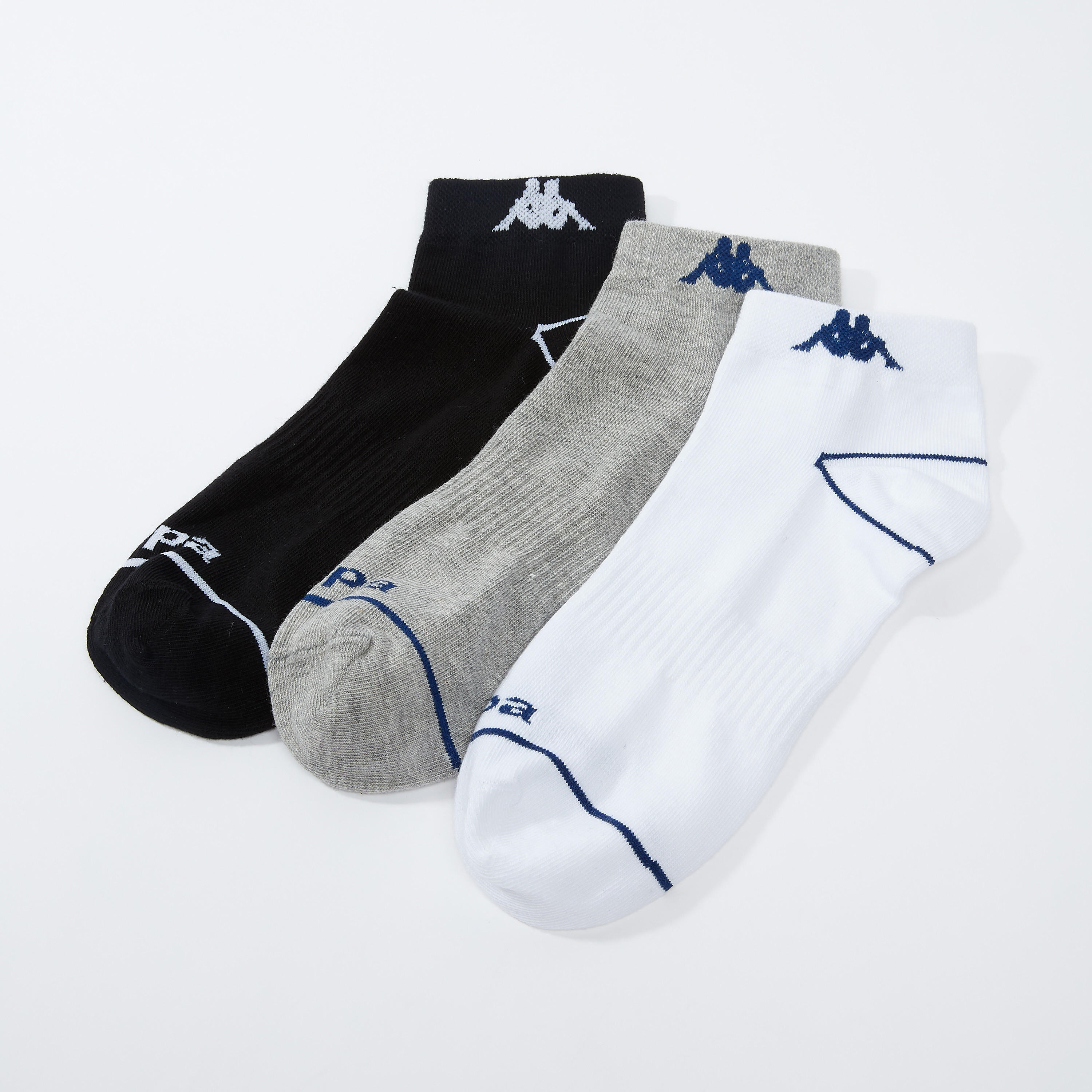 جوارب بارزة الملمس بطول الكاحل من كابا - طقم من 3 أزواج-men-socks-image-2