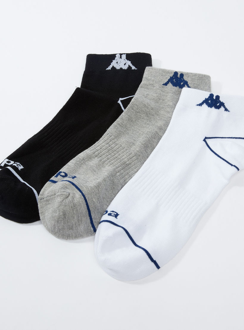 جوارب بارزة الملمس بطول الكاحل من كابا - طقم من 3 أزواج-men-socks-image-2