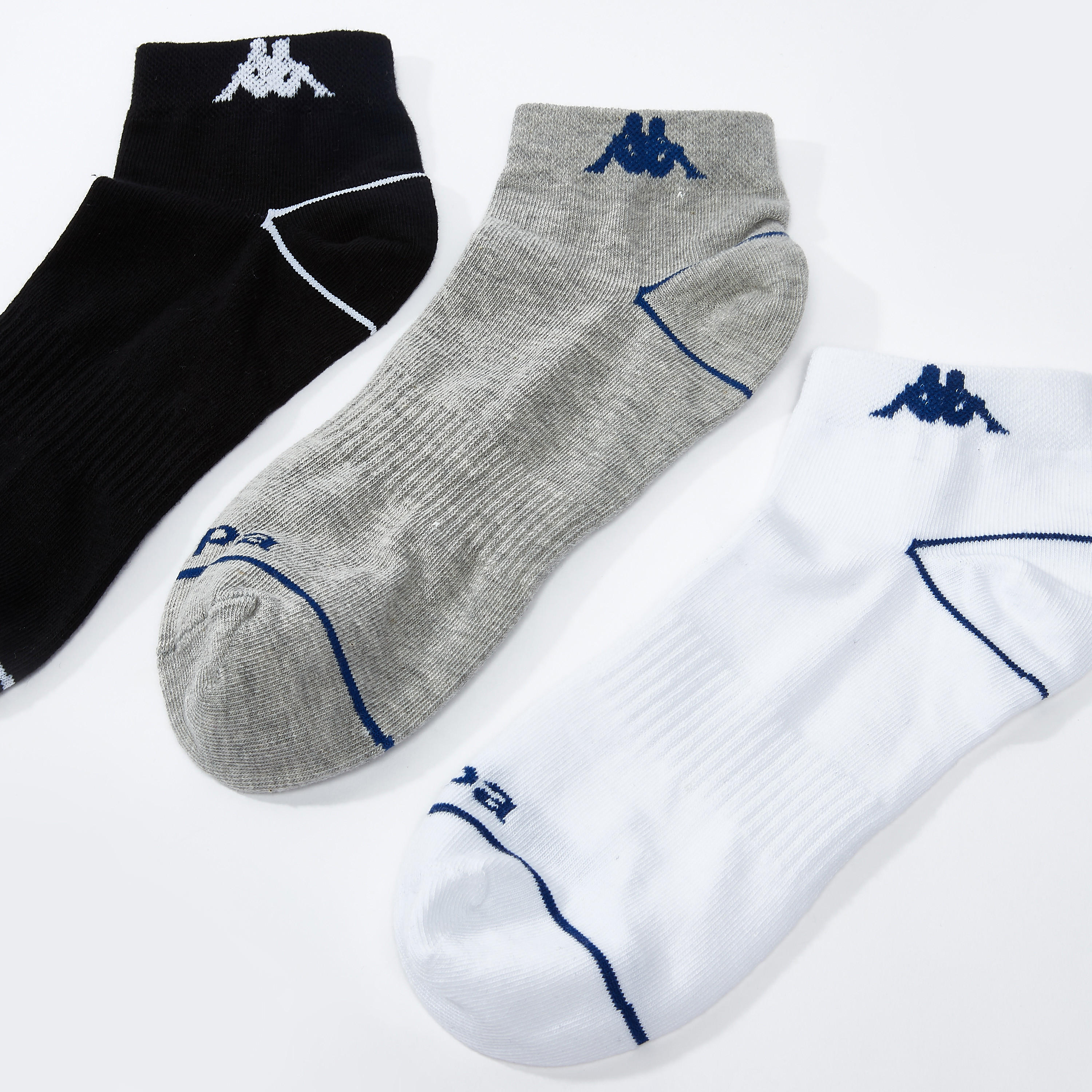 جوارب بارزة الملمس بطول الكاحل من كابا - طقم من 3 أزواج-men-socks-image-3