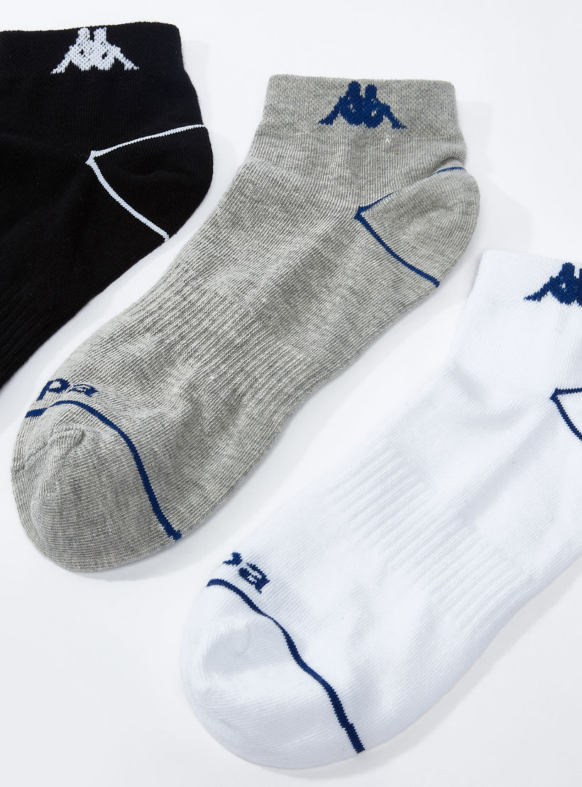 جوارب بارزة الملمس بطول الكاحل من كابا - طقم من 3 أزواج-men-socks-image-3