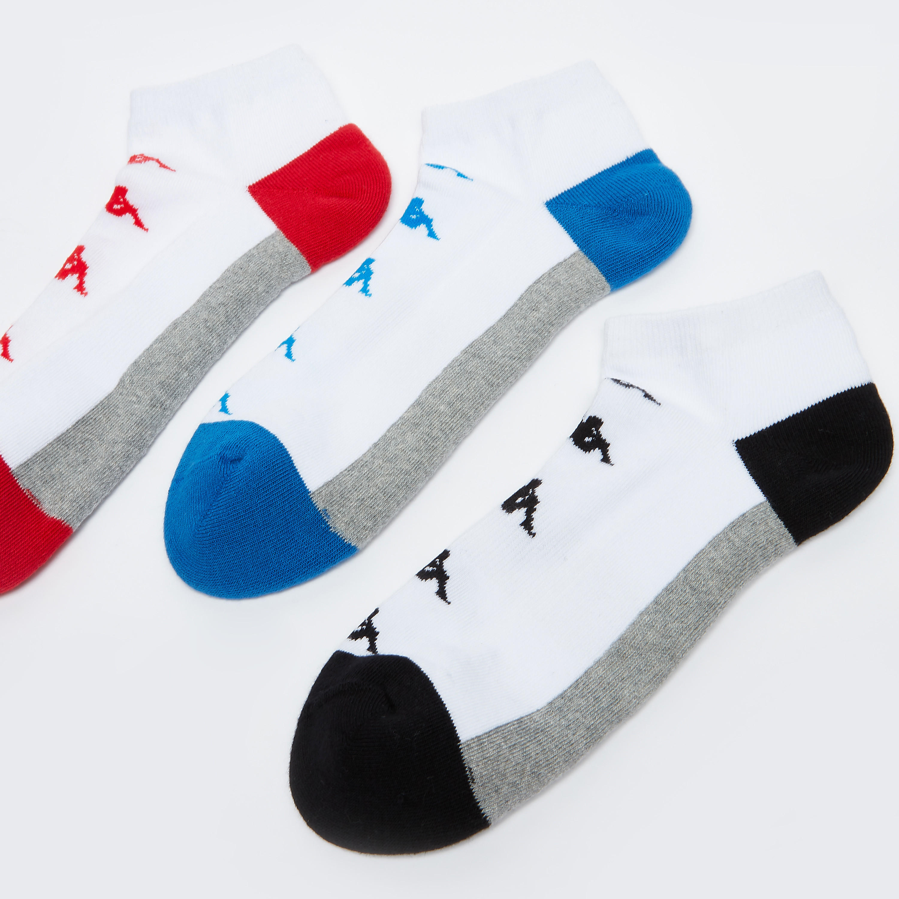 جوارب بطول الكاحل بحواف مضلّعة وطبعات من كابا - طقم من 3 أزواج-men-socks-image-3