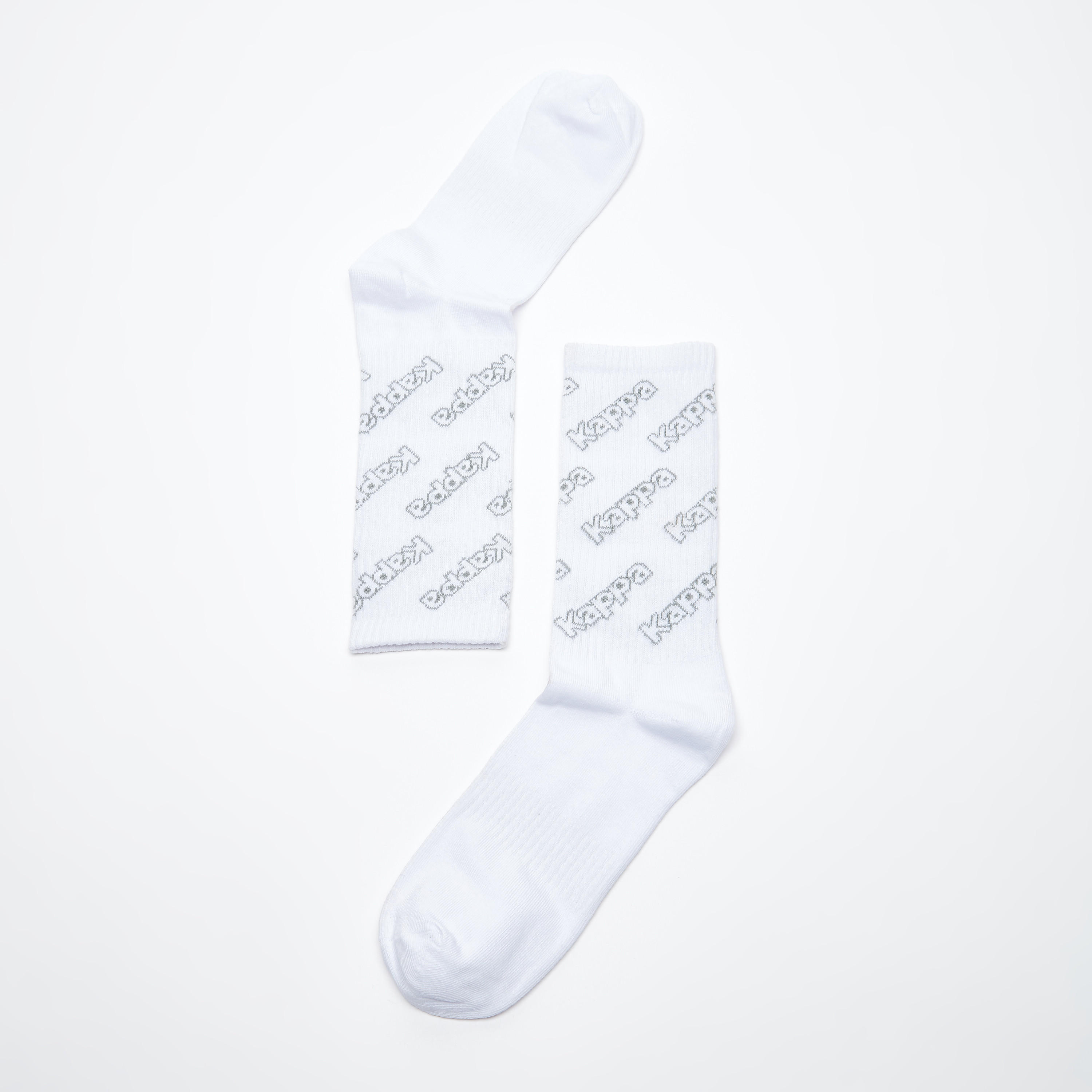 Kappa Printed Crew Length Socks with Ribbed Hem-men-socks-image-3