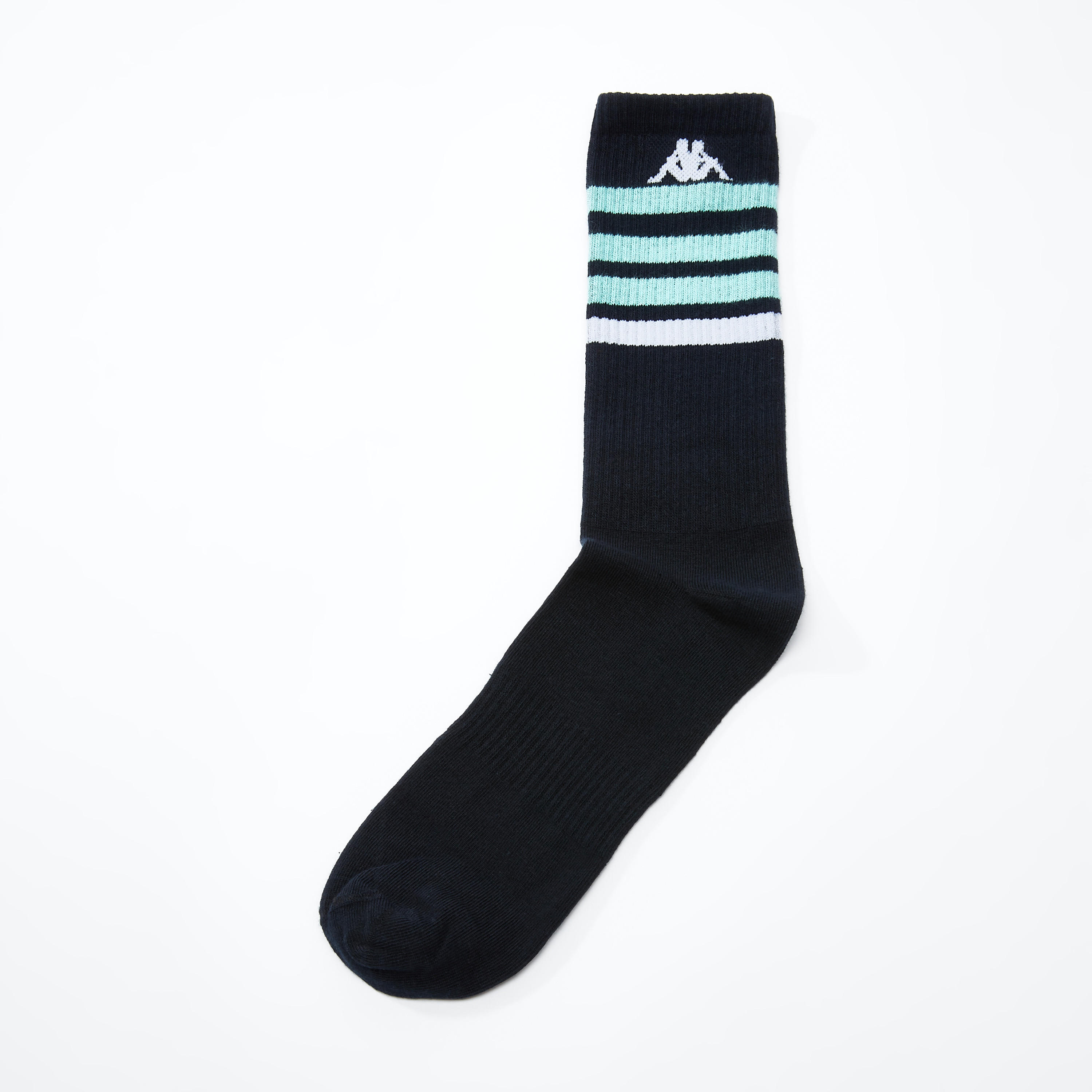 جوارب مقلّمة بطول ربلة الساق بحواف مضلّعة من كابا-men-socks-image-1