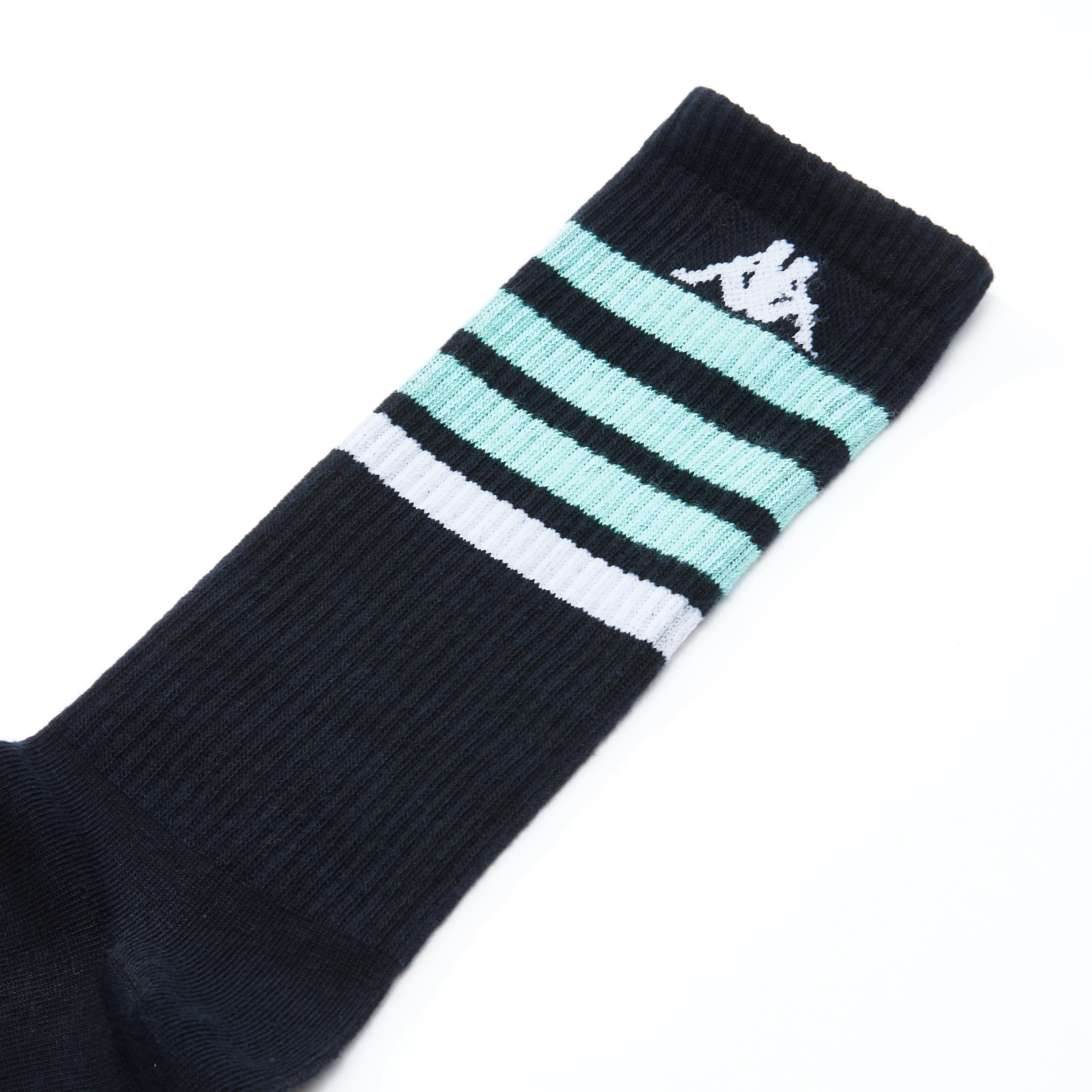 جوارب مقلّمة بطول ربلة الساق بحواف مضلّعة من كابا-men-socks-image-2
