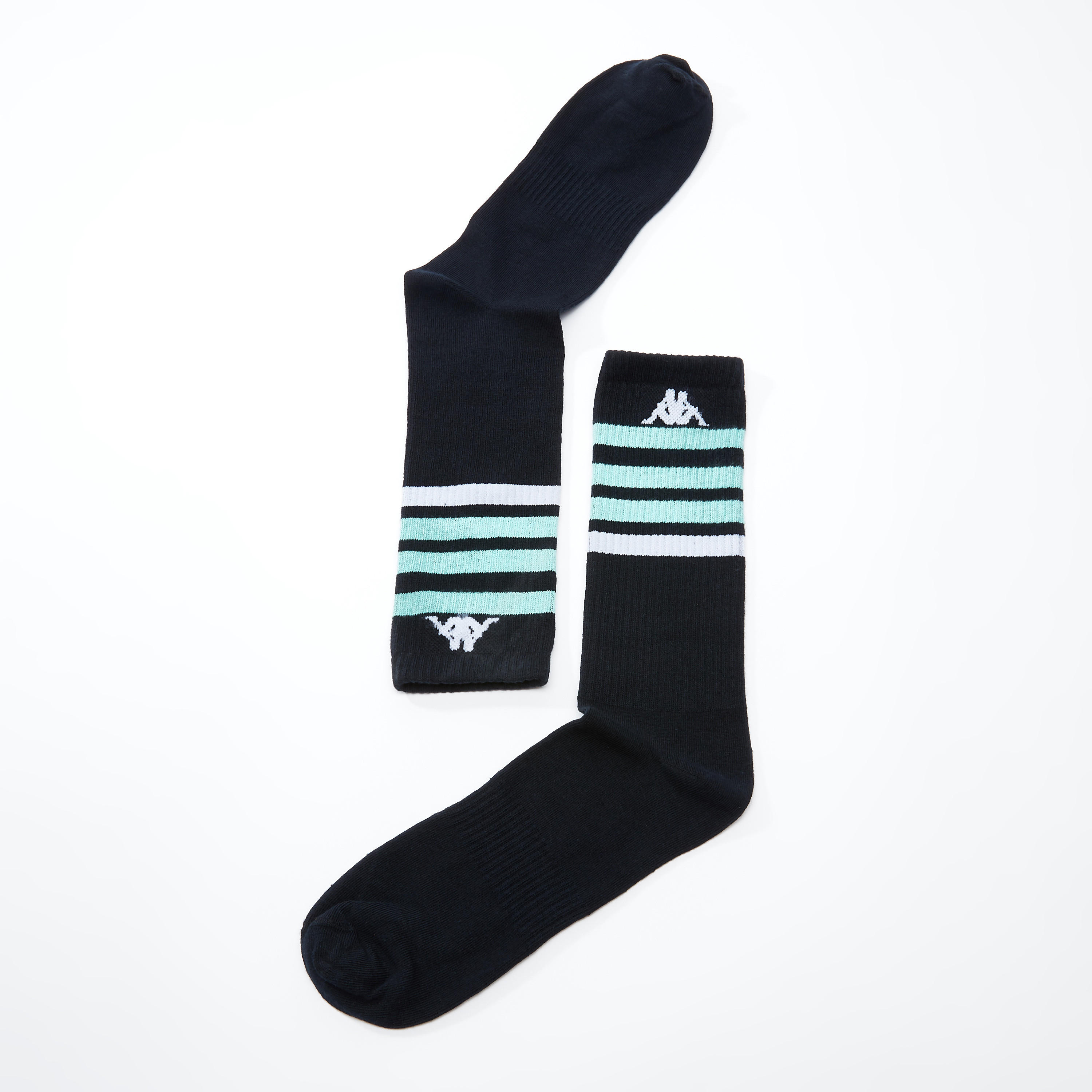 جوارب مقلّمة بطول ربلة الساق بحواف مضلّعة من كابا-men-socks-image-3