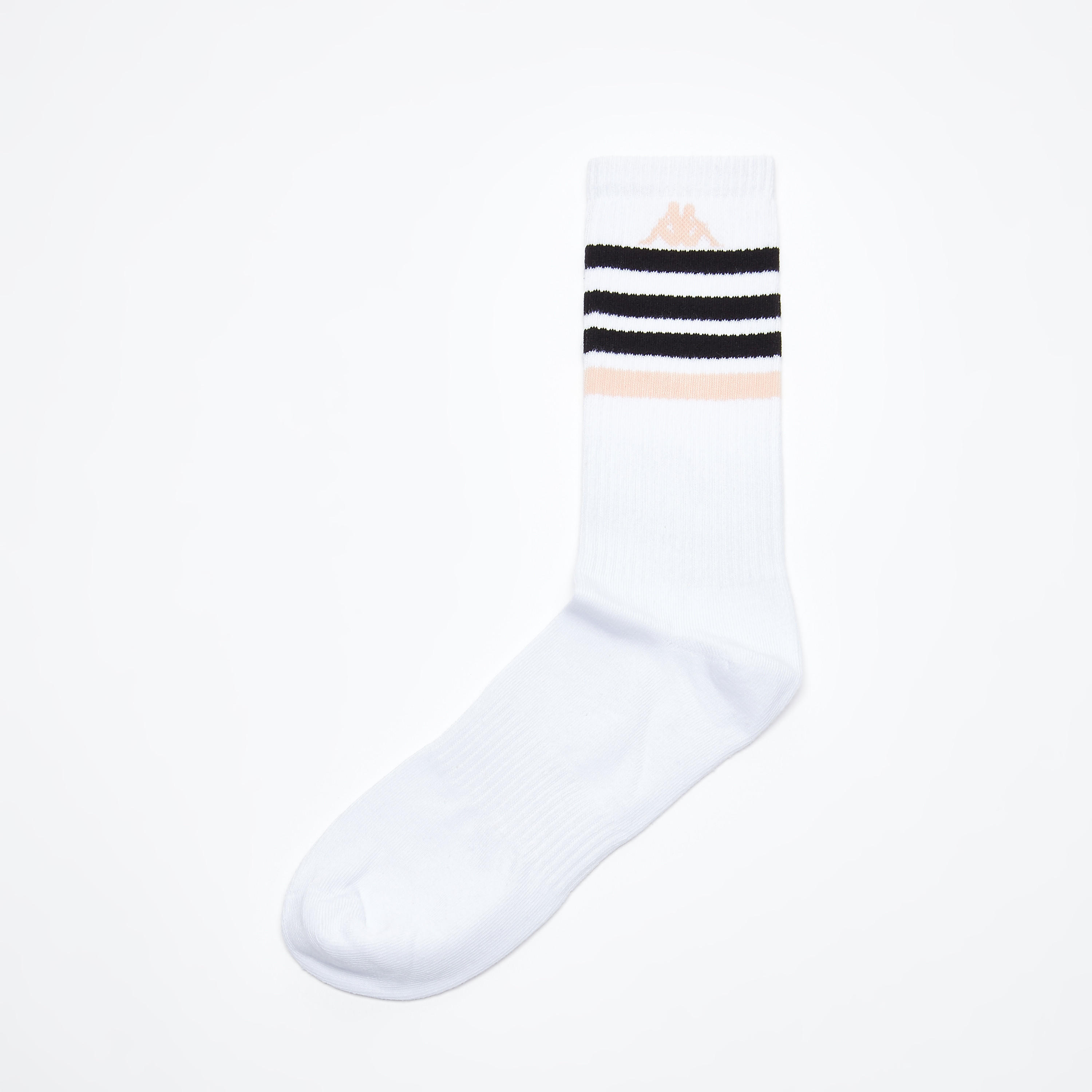 جوارب مقلّمة بطول ربلة الساق بحواف مضلّعة من كابا-men-socks-image-1