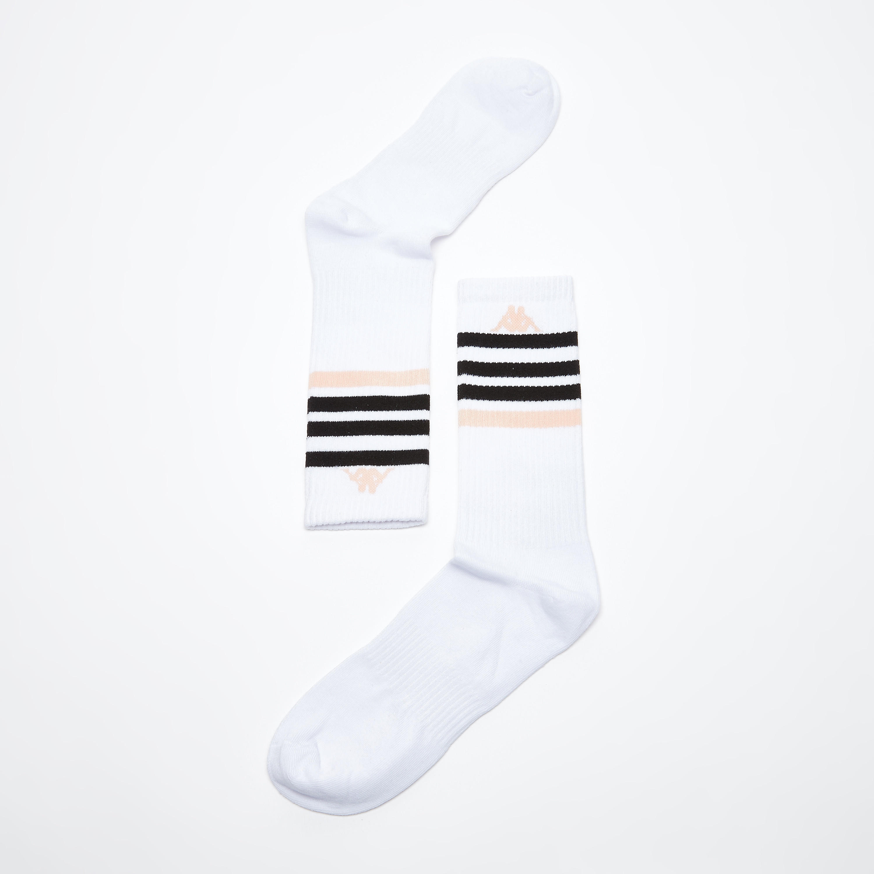 جوارب مقلّمة بطول ربلة الساق بحواف مضلّعة من كابا-men-socks-image-3