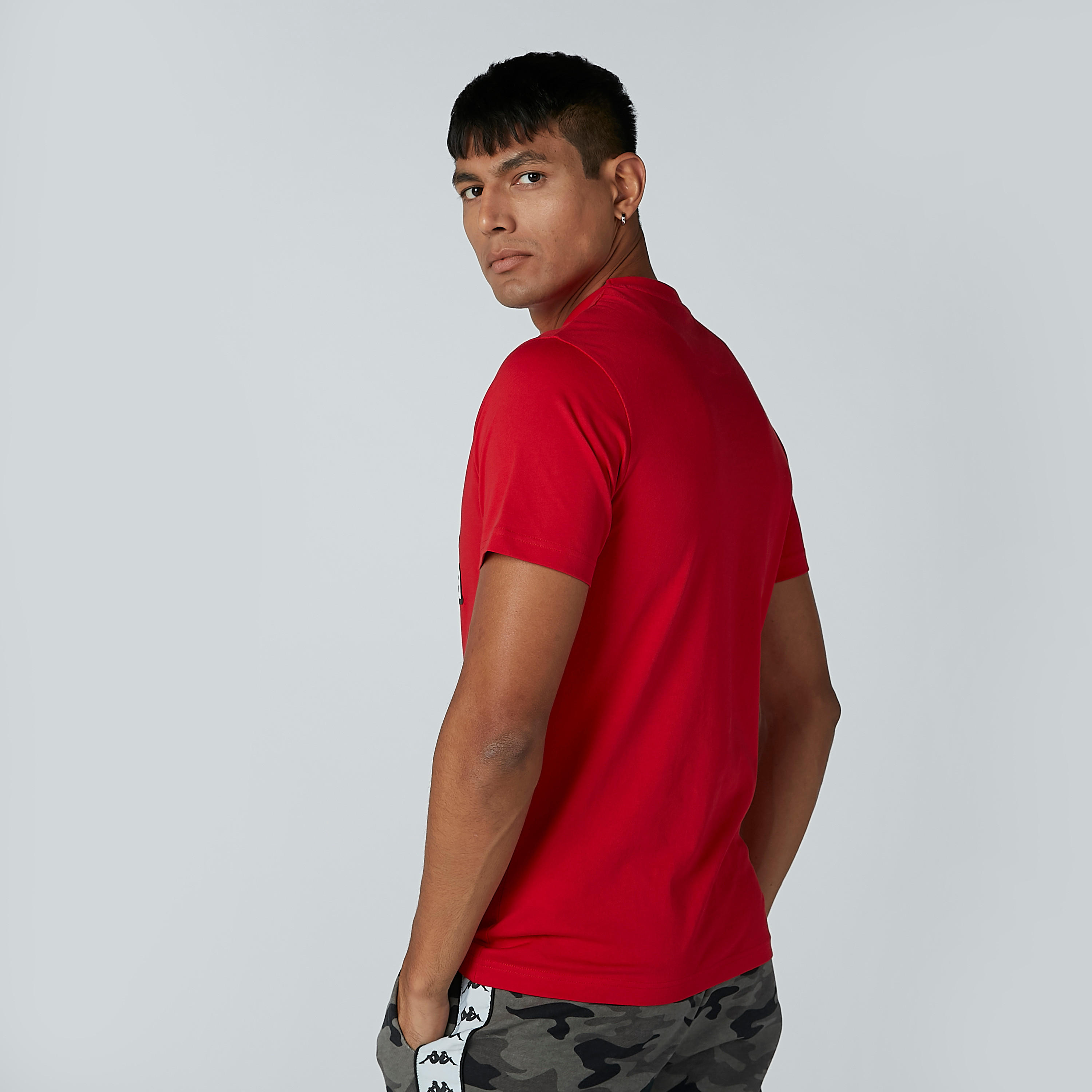 Kappa Printed T-shirt with Round Neck and Short Sleeves-men-clothing-tshirtsandpolos-tshirts-image-5