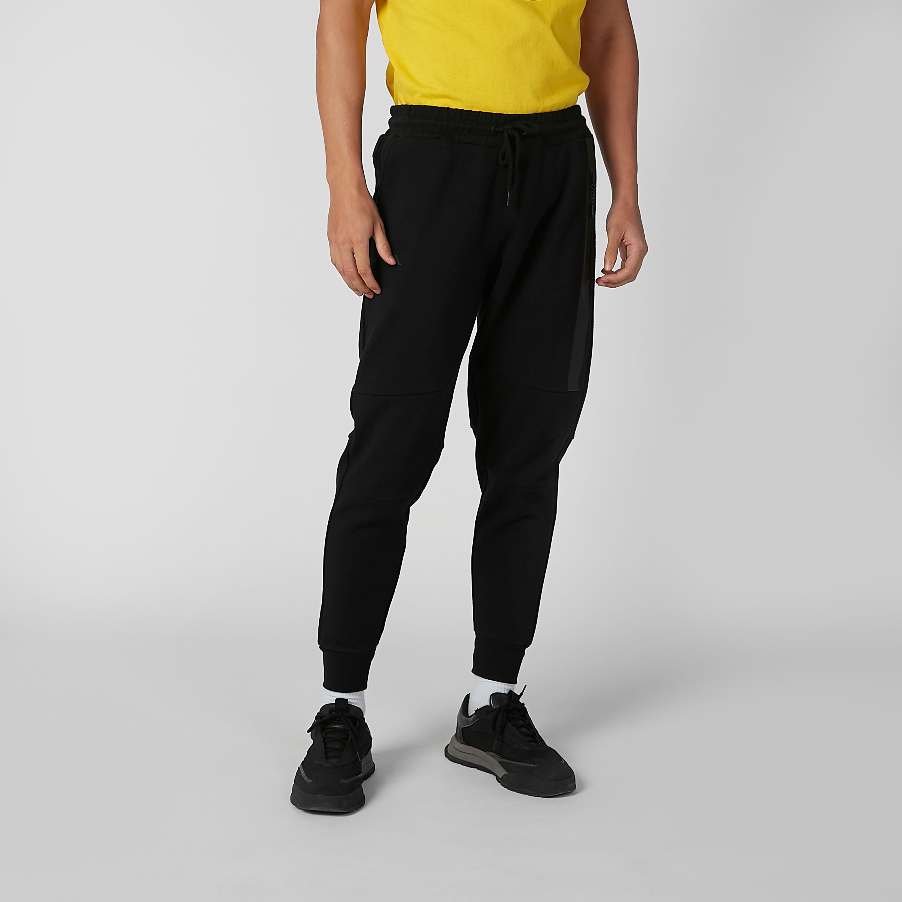 بنطلون رياضي سادة طويل برباط وجيوب من كابا-men-clothing-bottoms-joggers-image-1