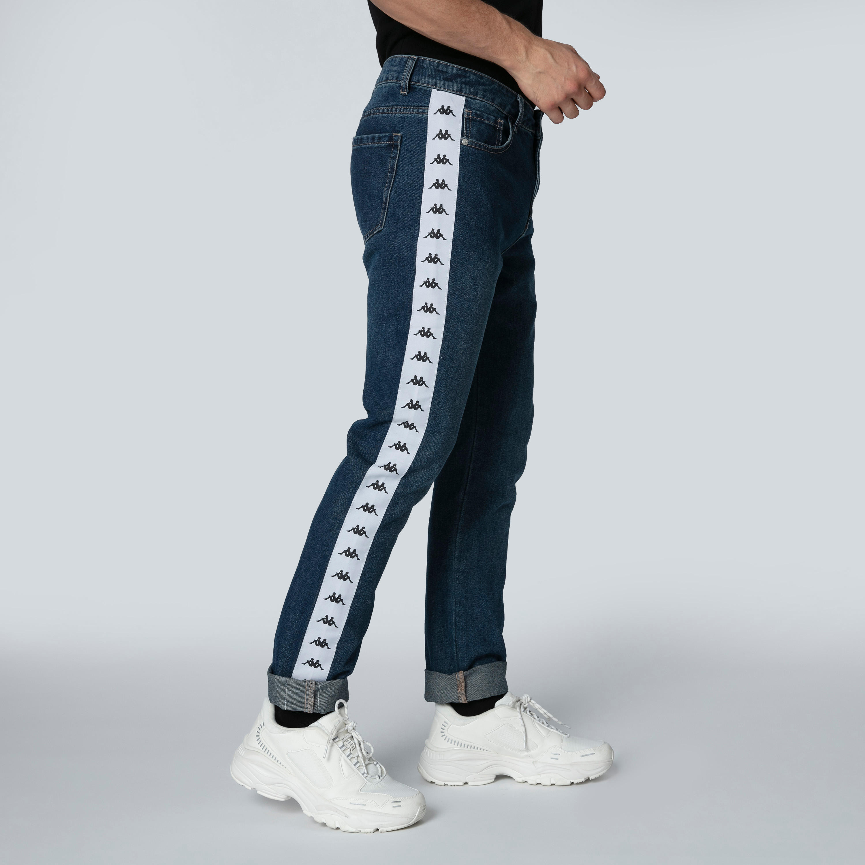 بنطال جينز طويل بجيوب وشريطة من كابا-men-clothing-bottoms-jeans-image-3