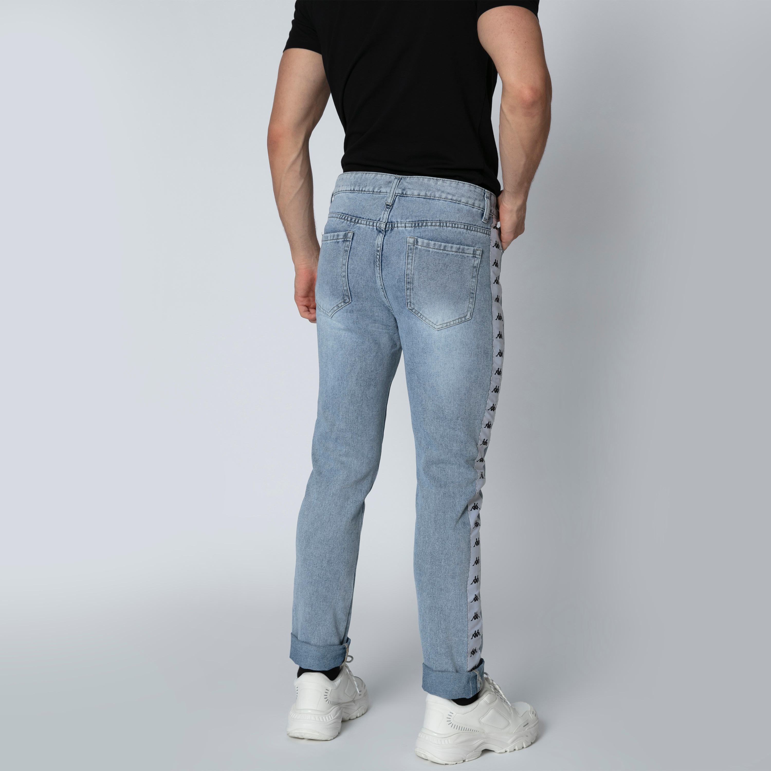 بنطال جينز طويل بجيوب وشريطة من كابا-men-clothing-bottoms-jeans-image-2