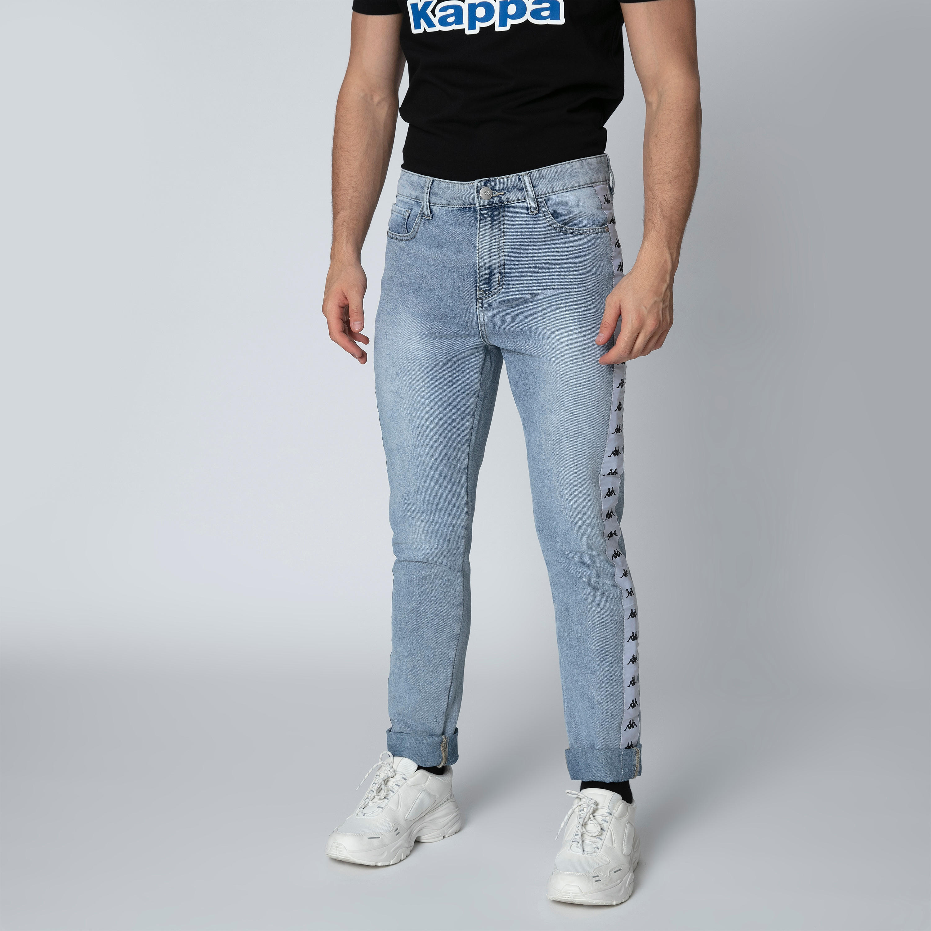 بنطال جينز طويل بجيوب وشريطة من كابا-men-clothing-bottoms-jeans-image-4
