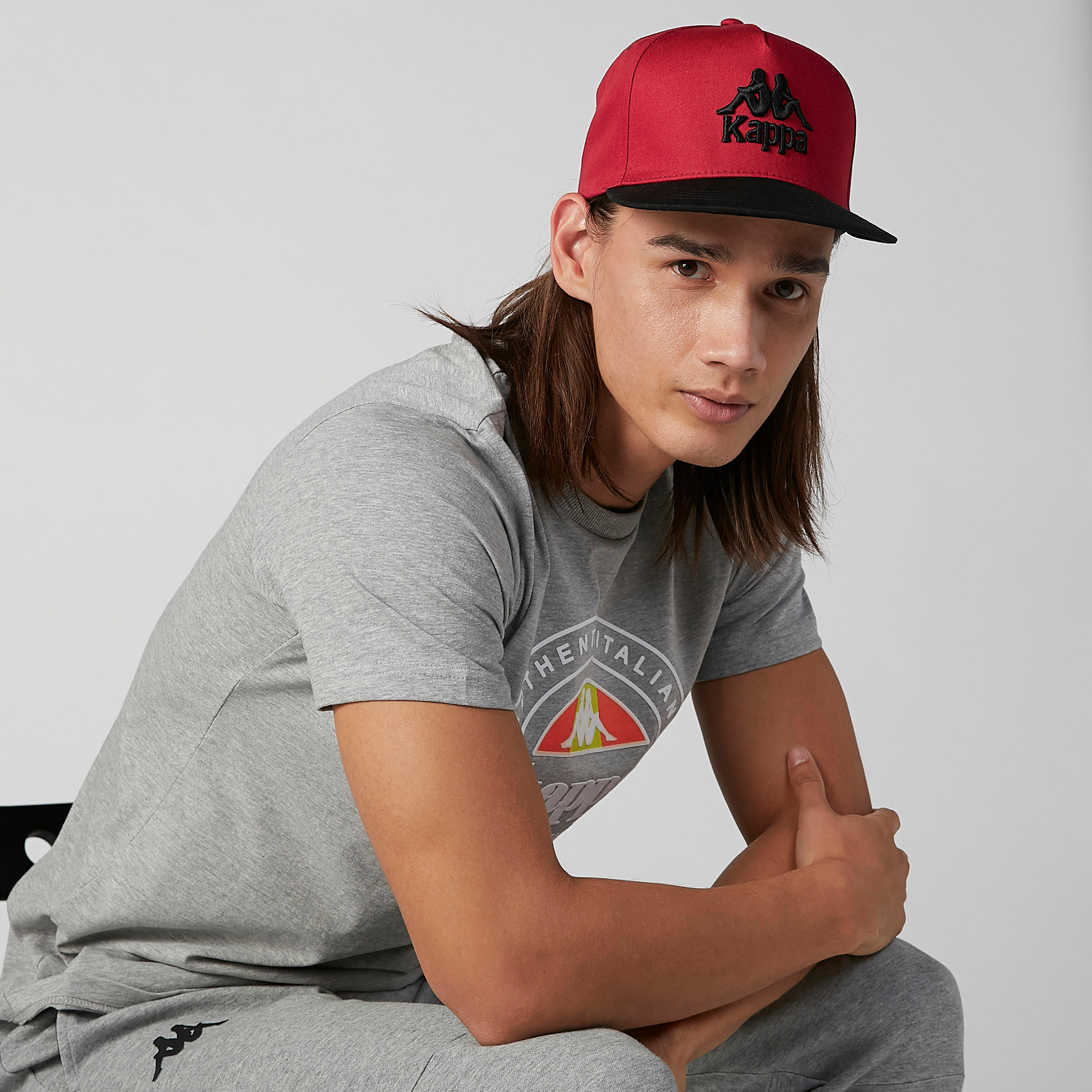 Kappa Textured Cap with Snap Closure-men-caps-image-2
