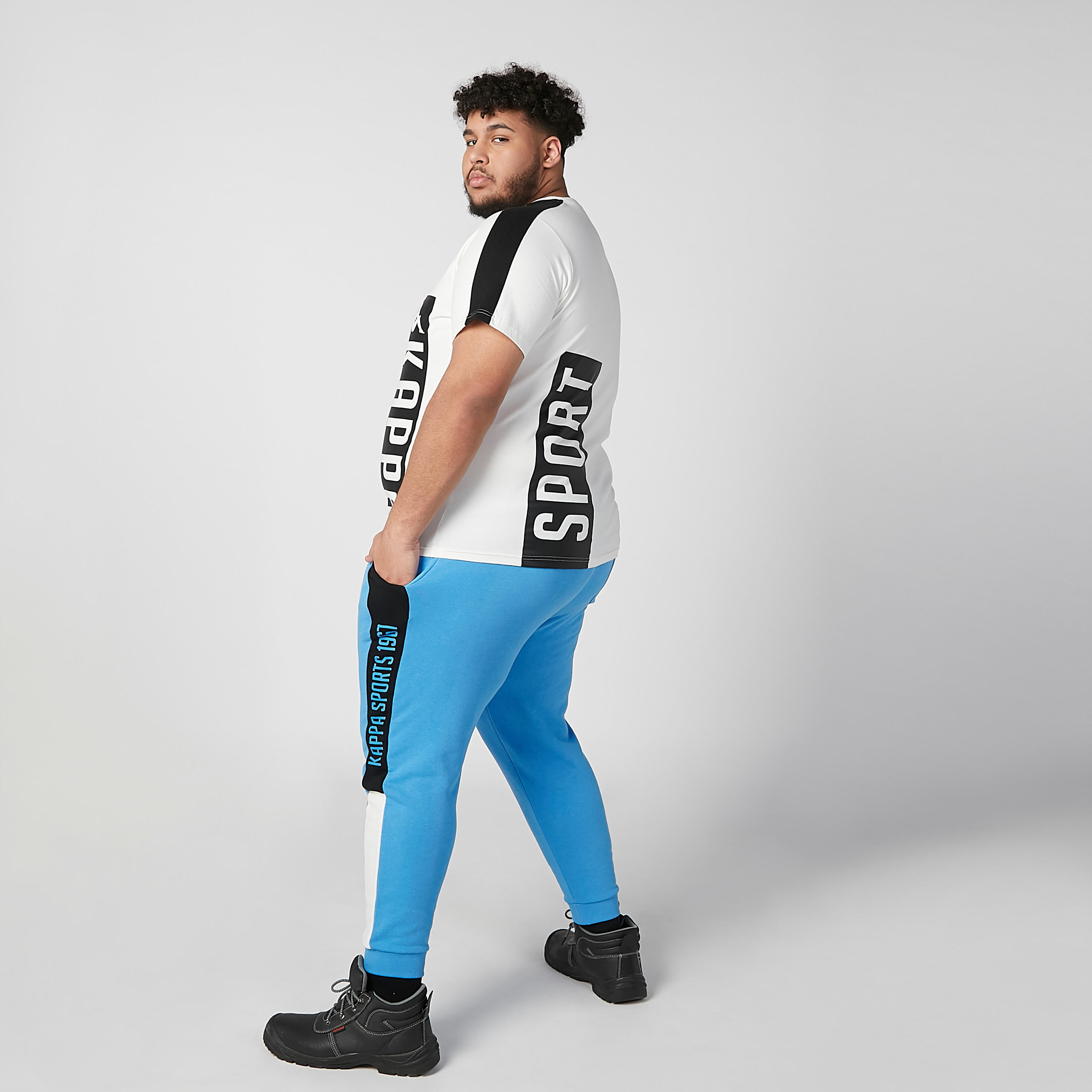 Sustainable Kappa Printed T-shirt with Round Neck and Short Sleeves-men-clothing-sportswearandactivewear-tshirtsandpolos-image-1